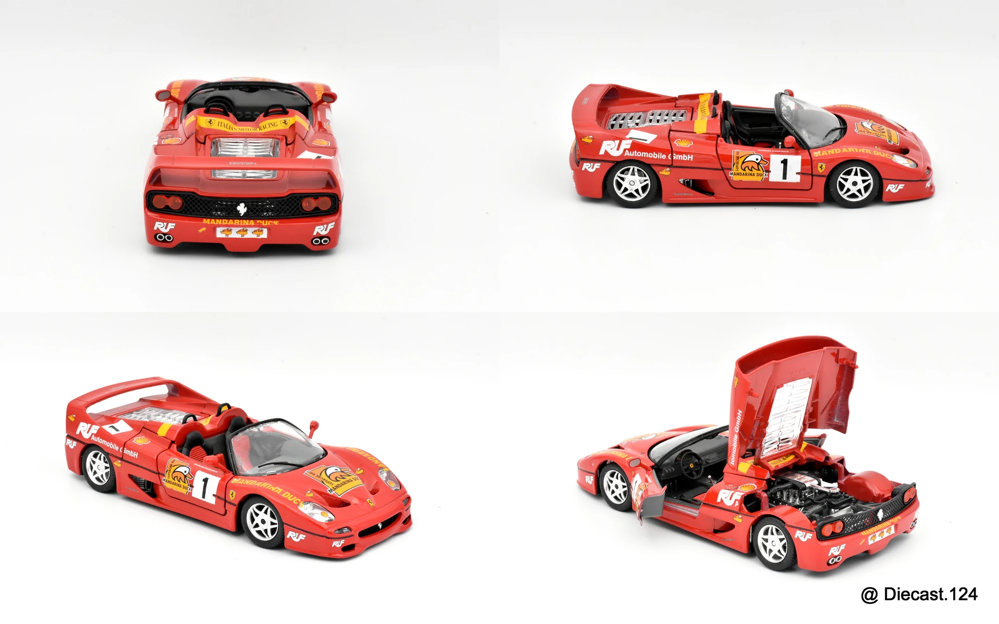 Four views of Ferrari F50 Spider