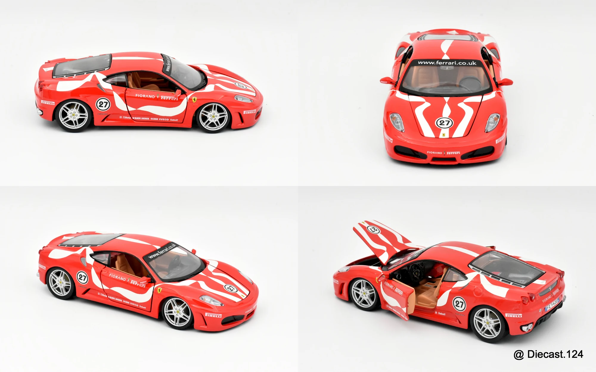 Four views of Ferrari F430