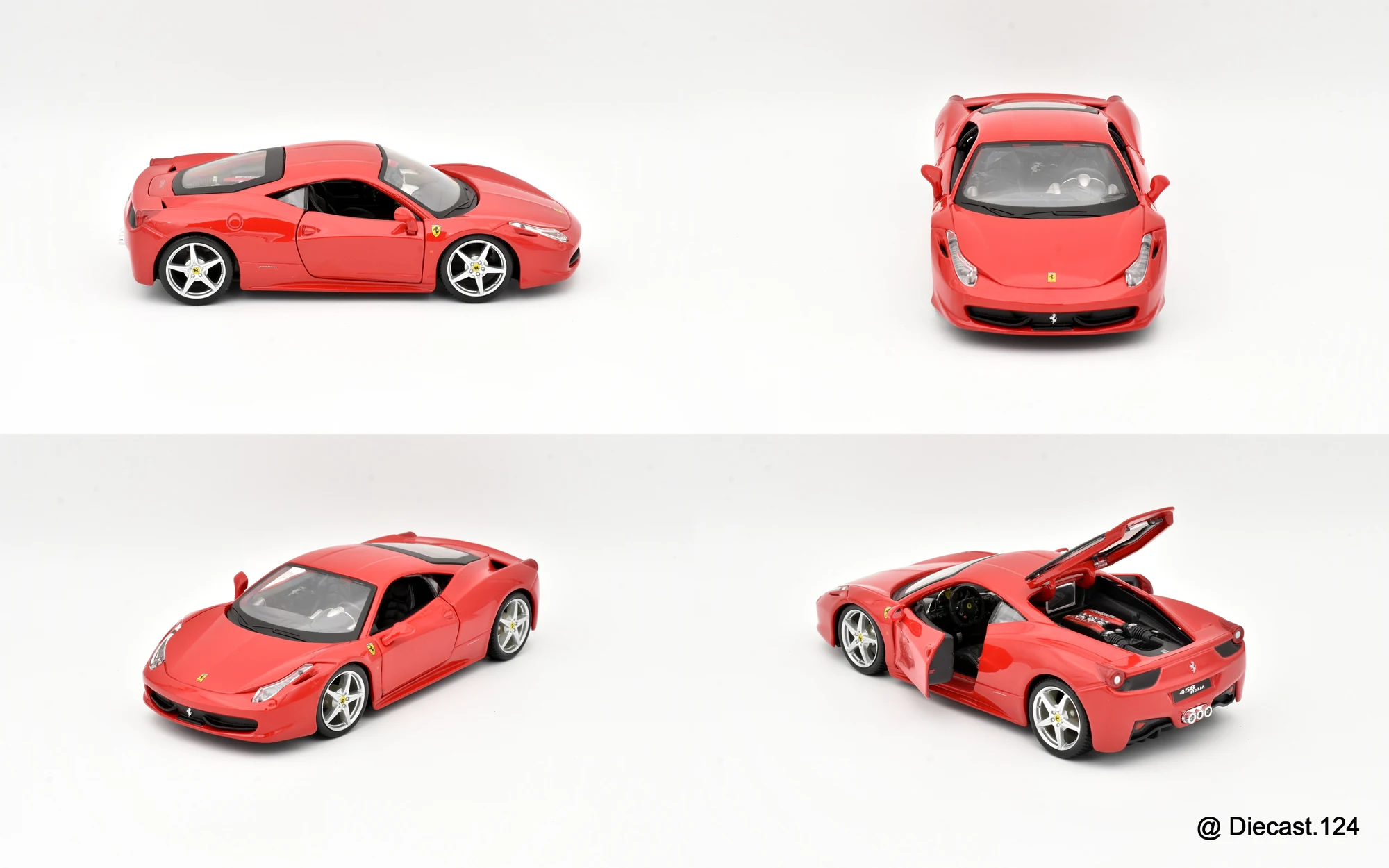 Four views of Ferrari 458 Italia