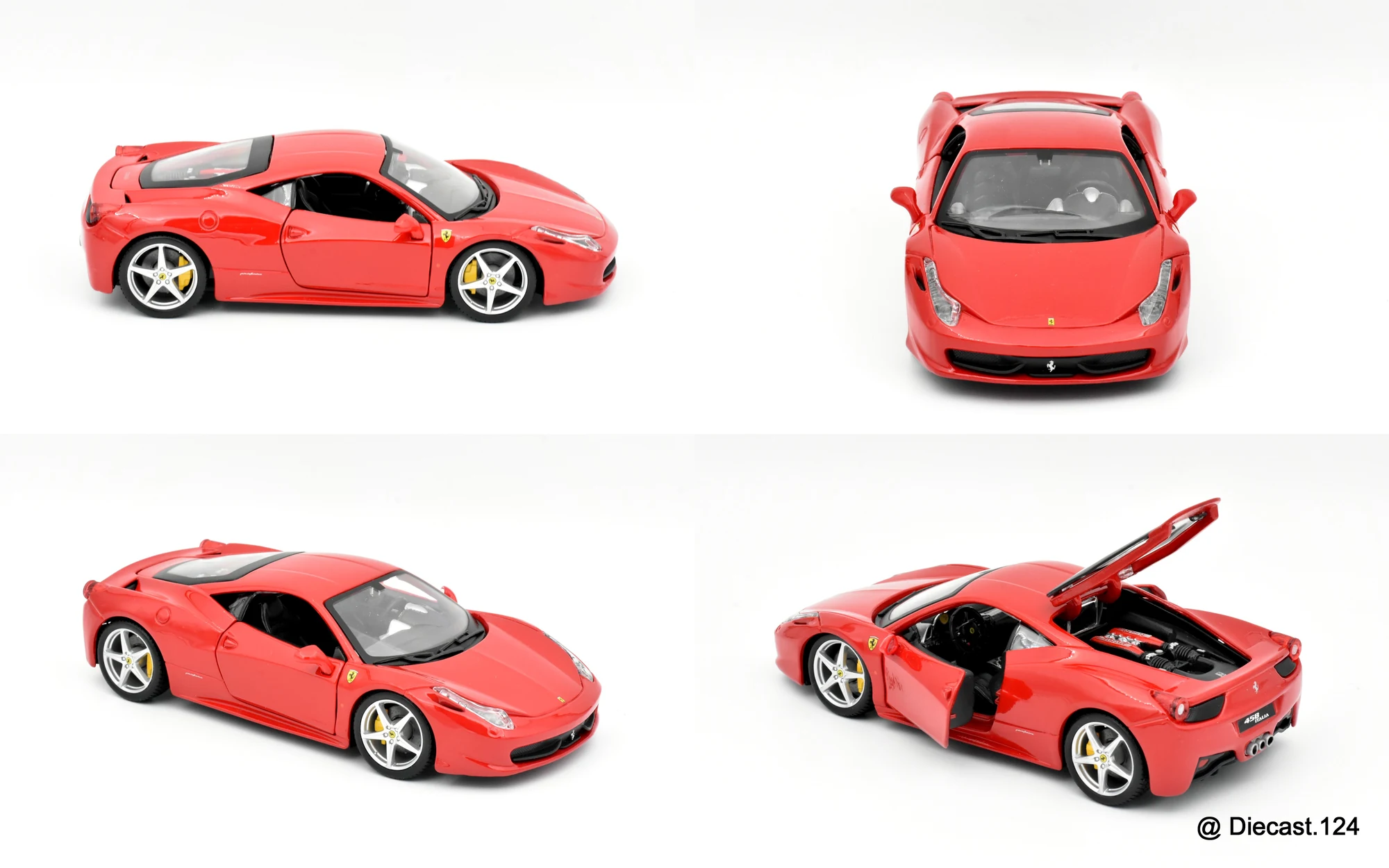 Four views of Ferrari 458 Italia