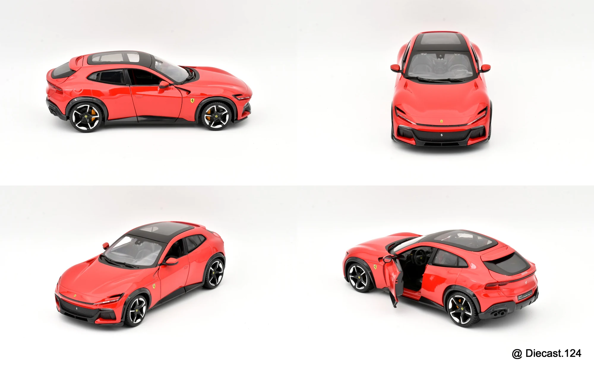 Four views of Ferrari Purosangue