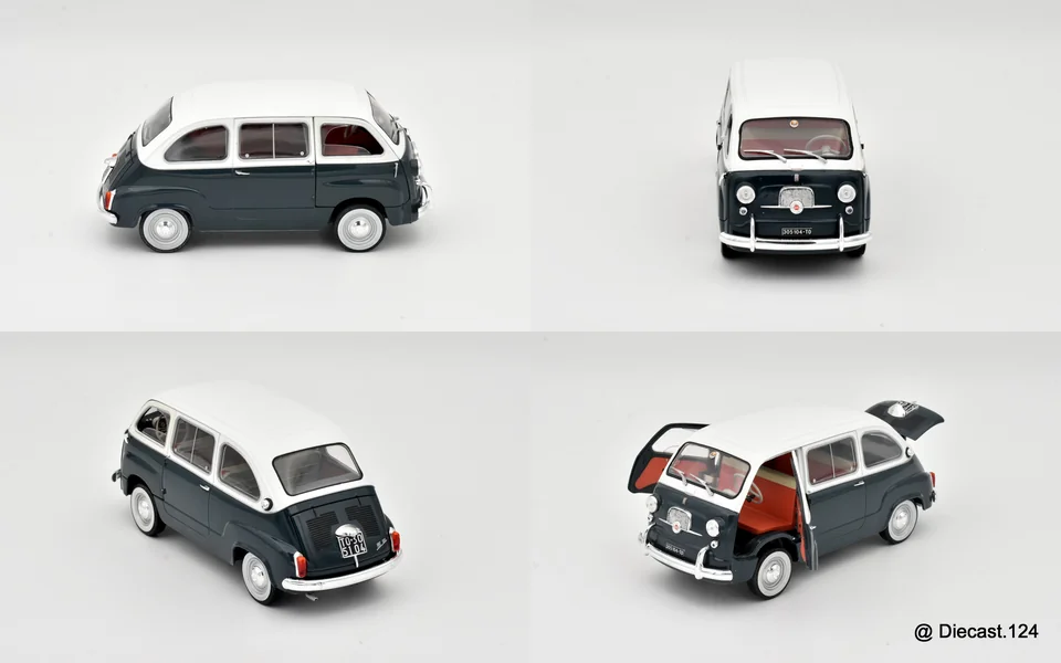 Four views of Fiat 600 Multipla