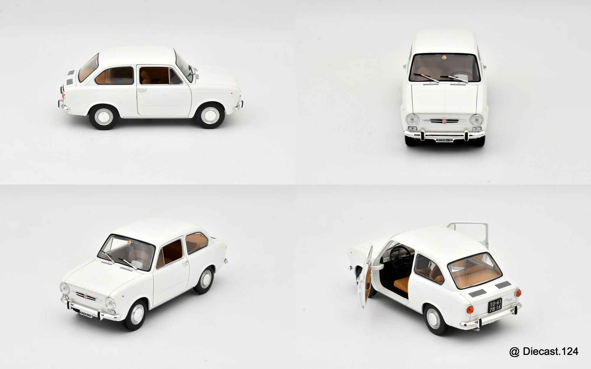 Four views of Fiat 850 Super
