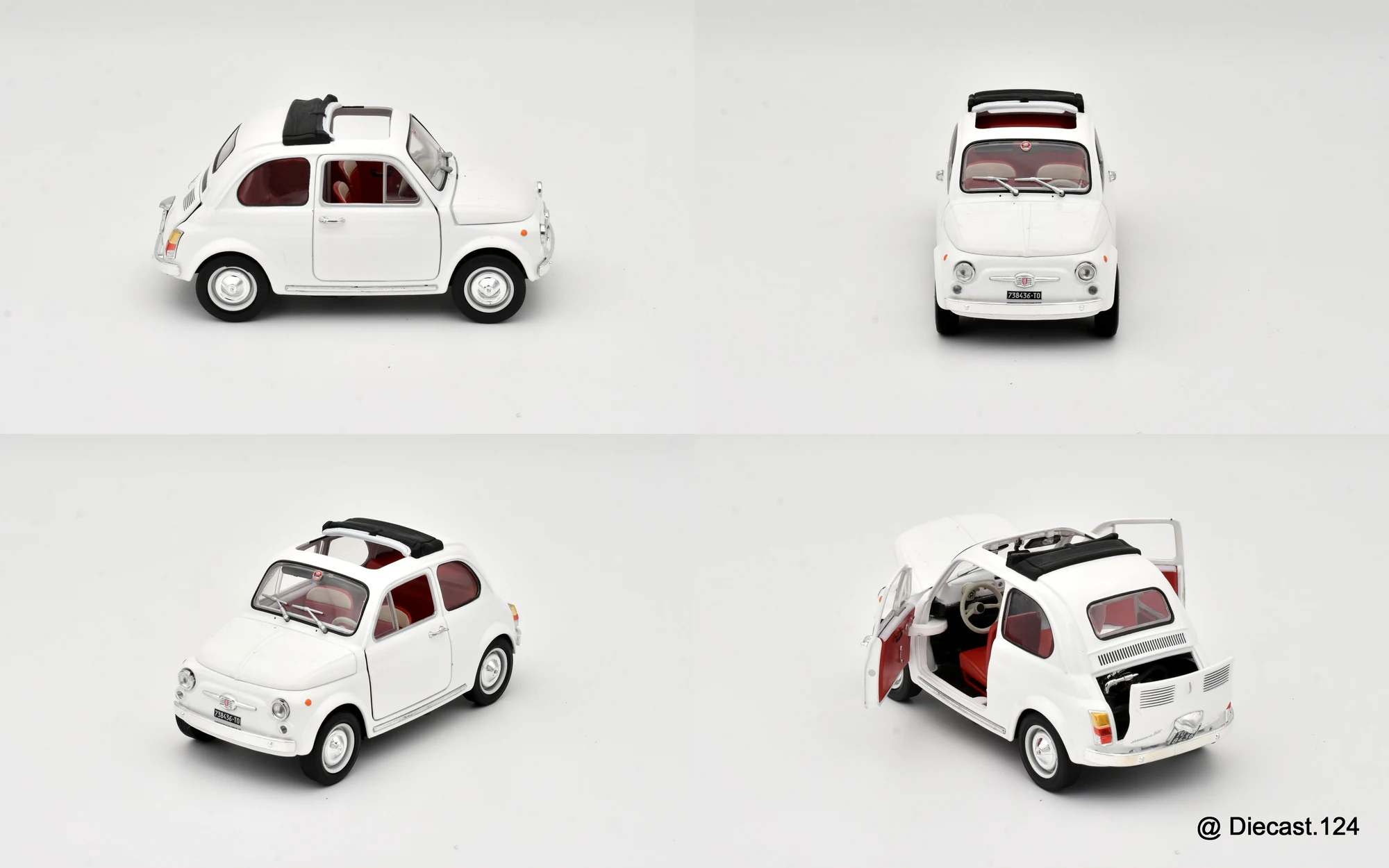 Four views of Fiat 500 F
