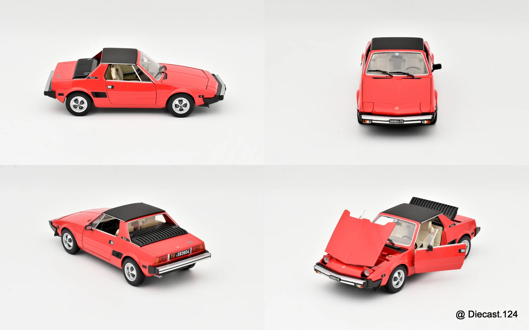 Four views of Fiat X1/9