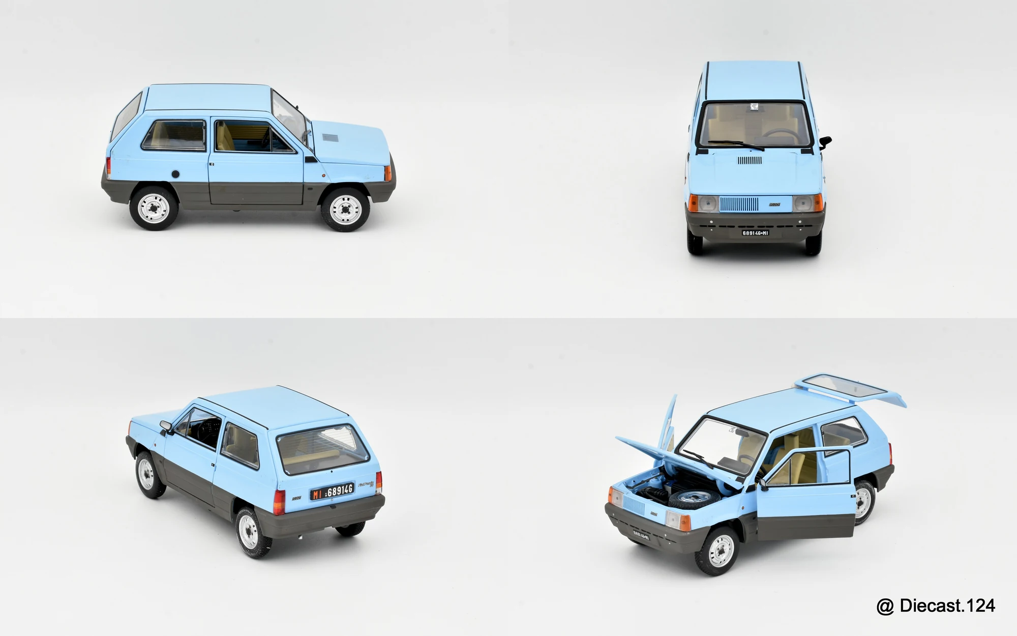 Four views of Fiat Panda 1st Gen
