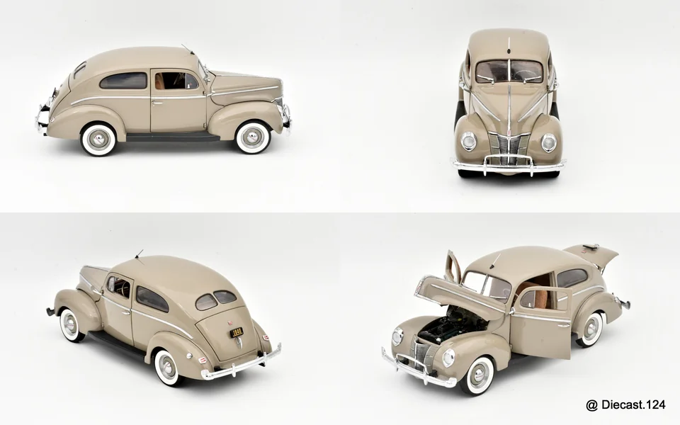 Four views of Ford Deluxe Tudor Sedan
