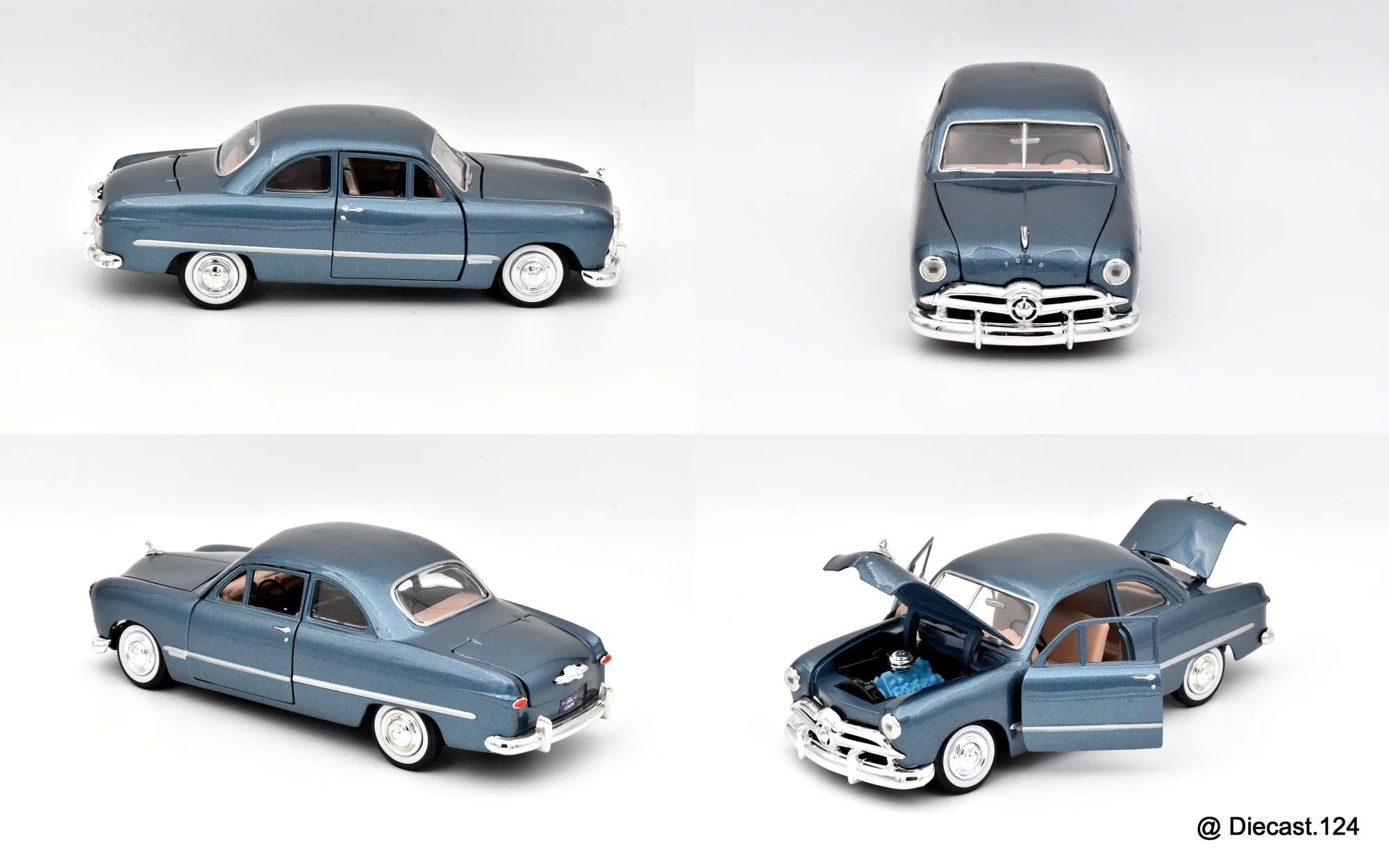 Four views of Ford Coupe Deluxe