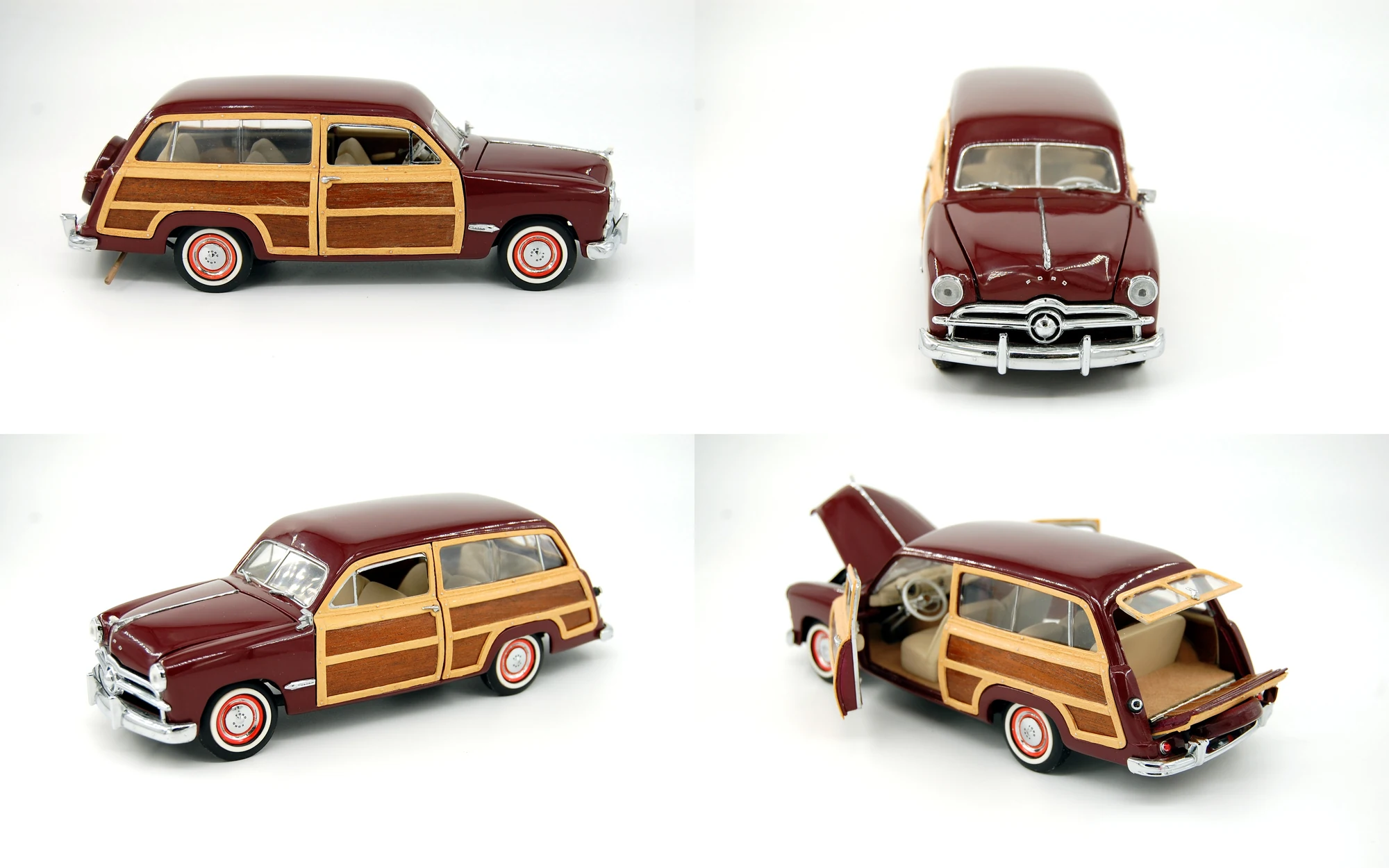 Four views of Ford Model 79 Station Wagon (Woody)
