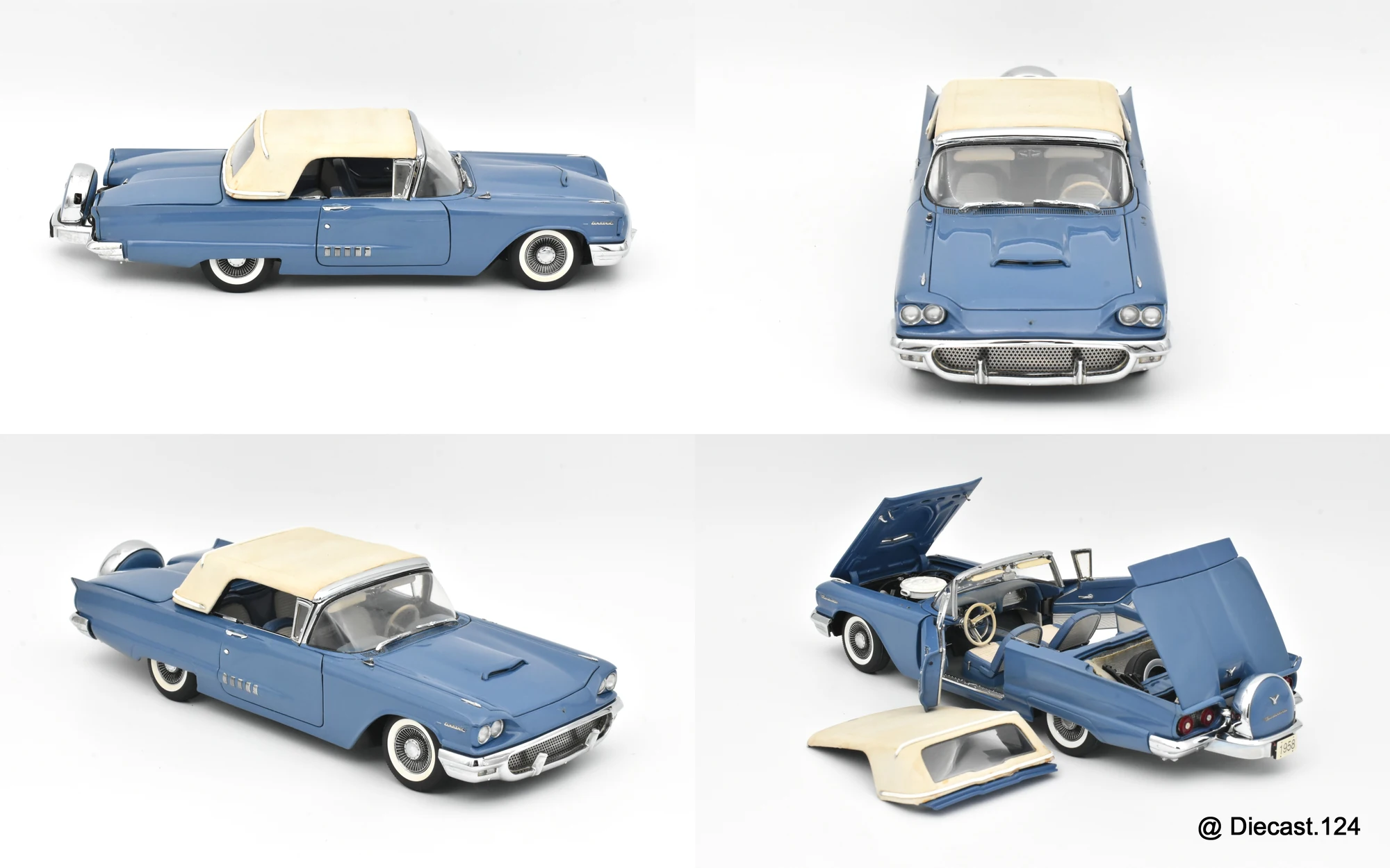 Four views of Ford Thunderbird