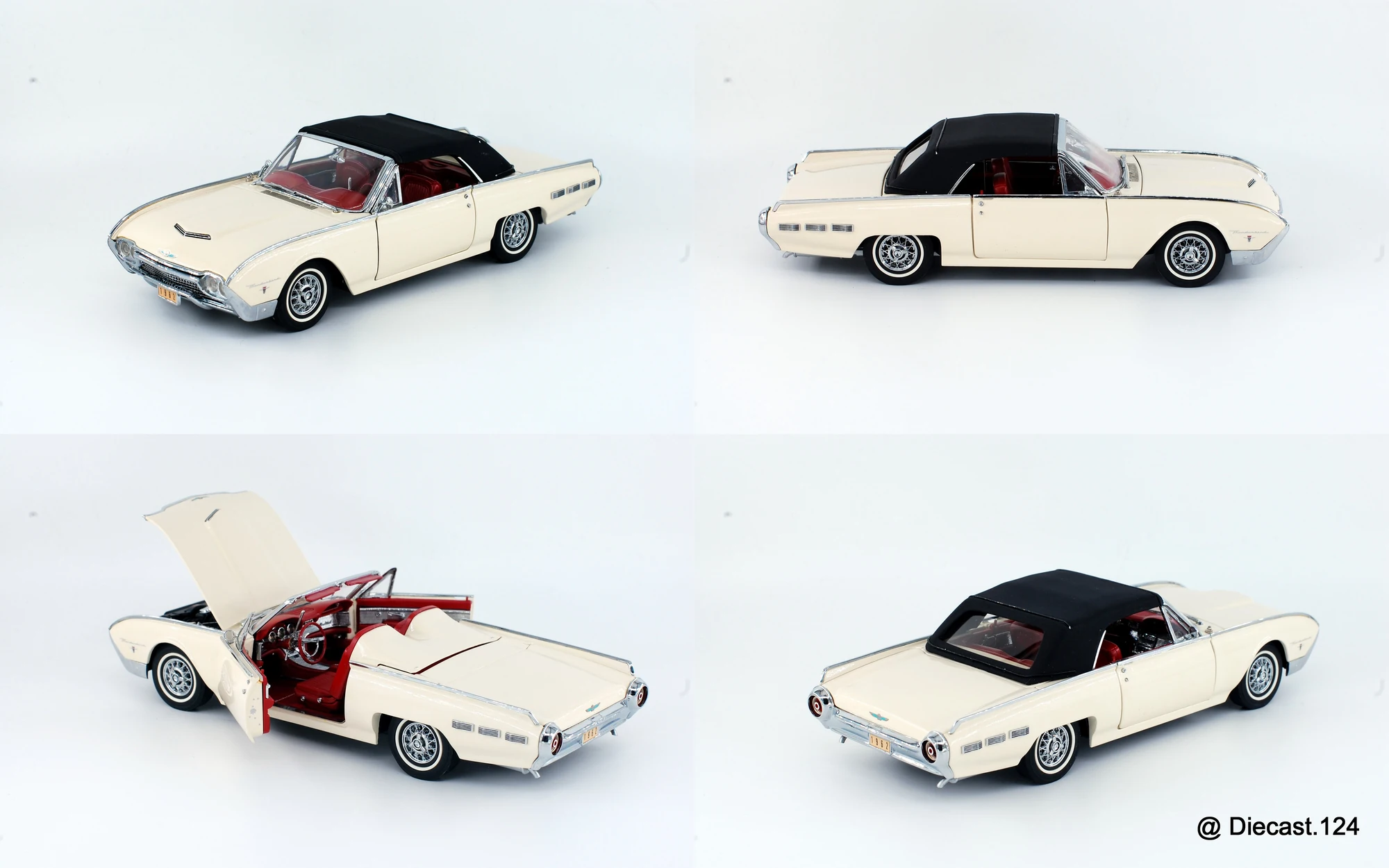 Four views of Ford Thunderbird Sports Roadster