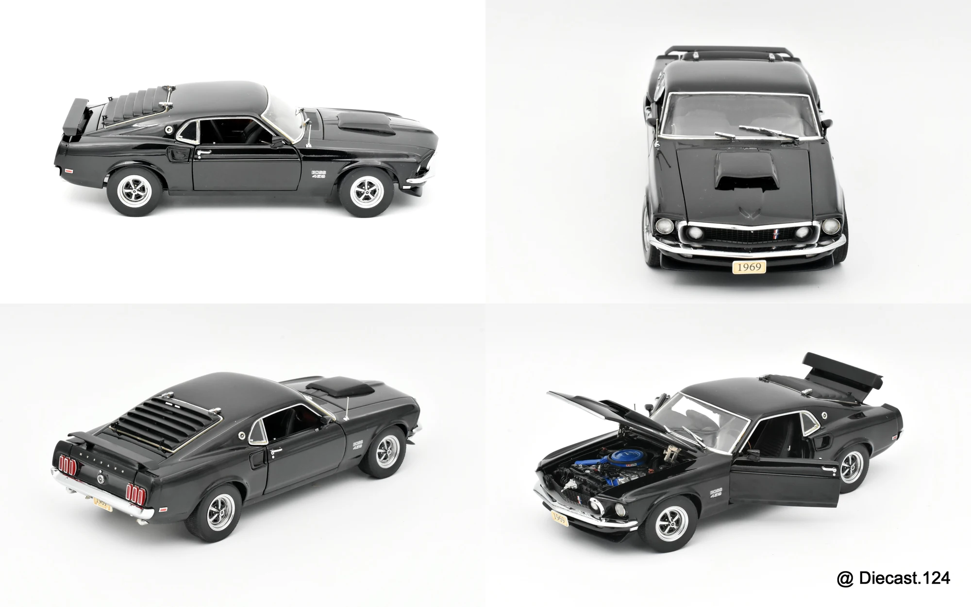 Four views of Ford Mustang Boss 429