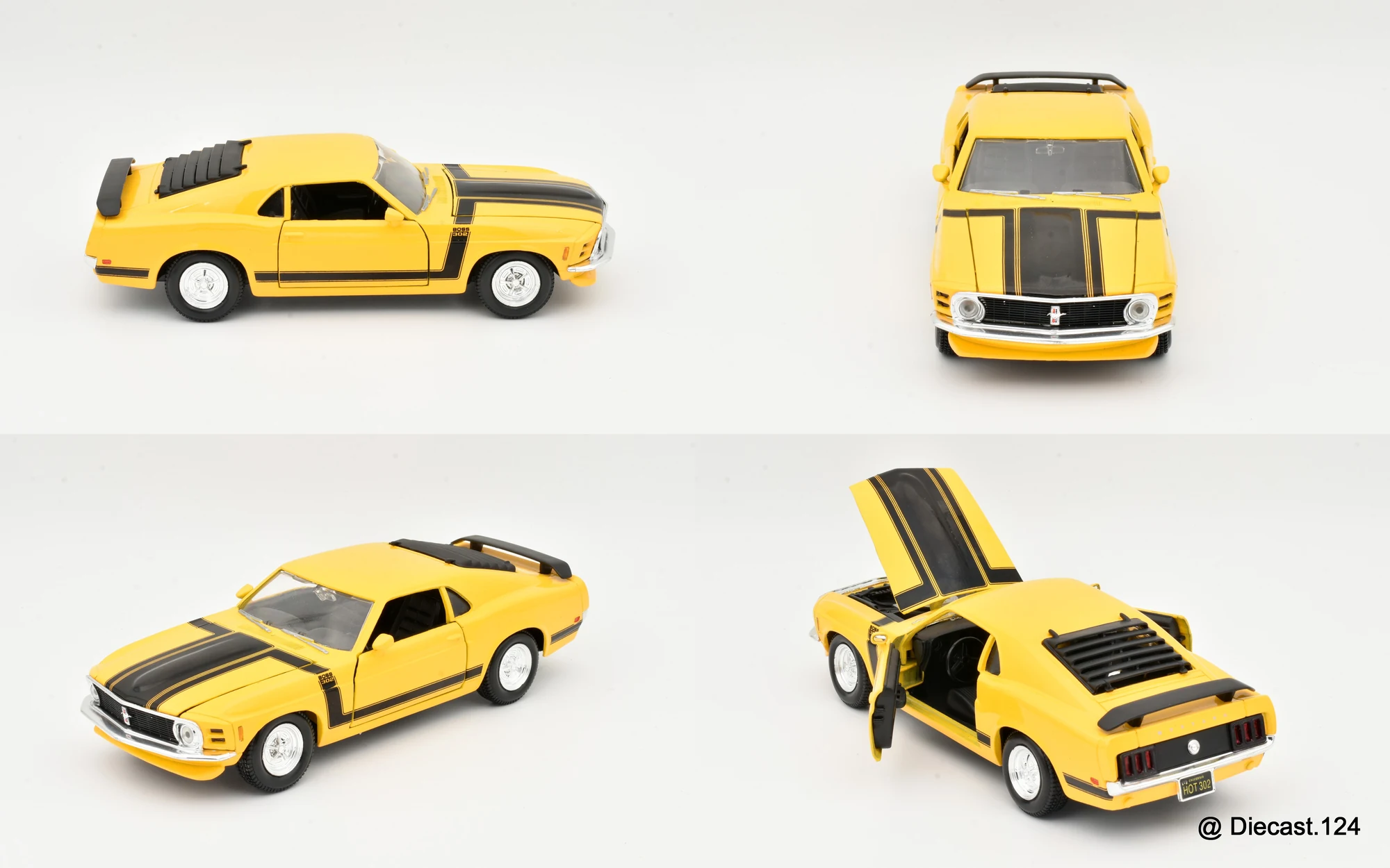 Four views of Ford Mustang Boss 302