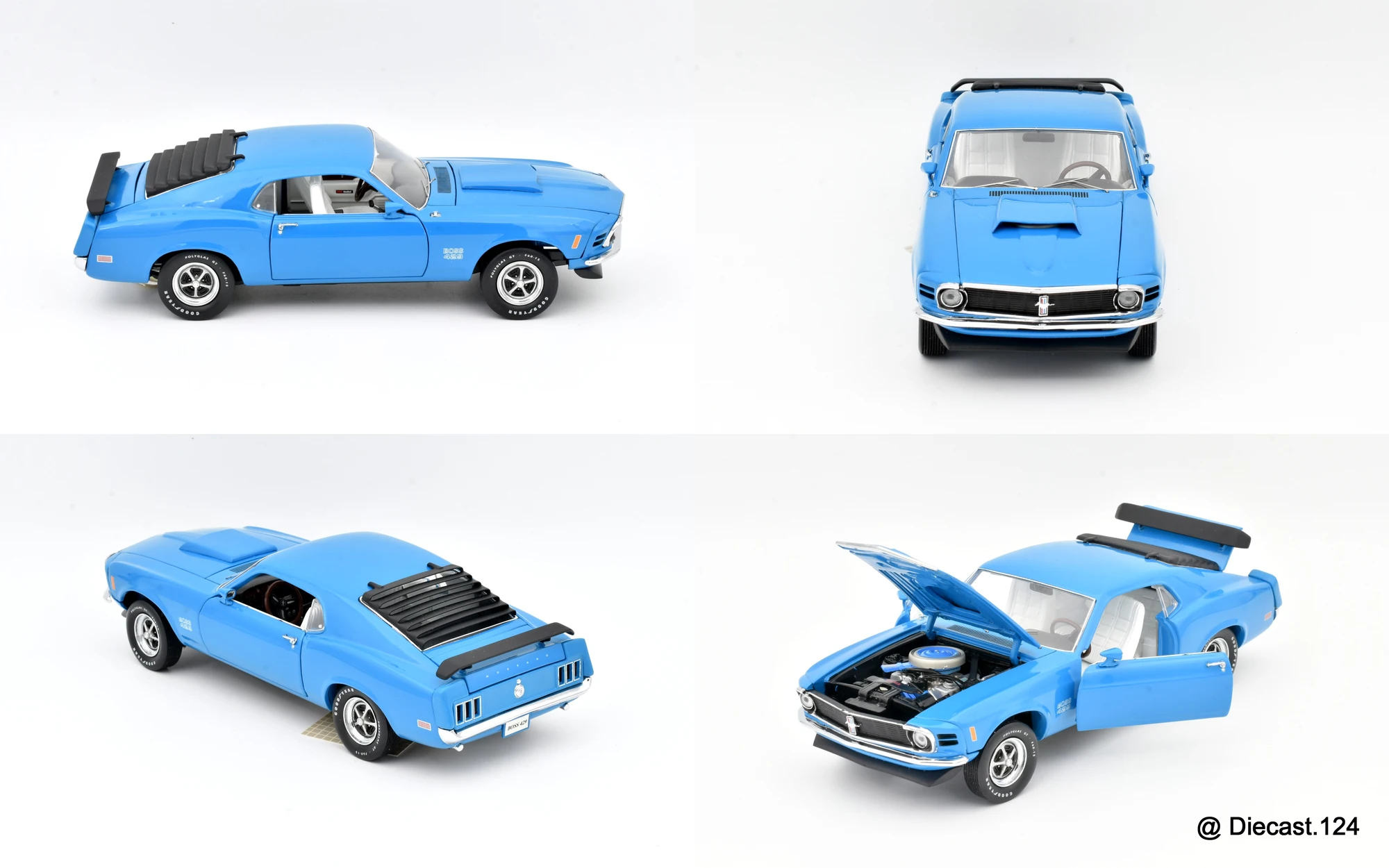 Four views of Ford Mustang Boss 429