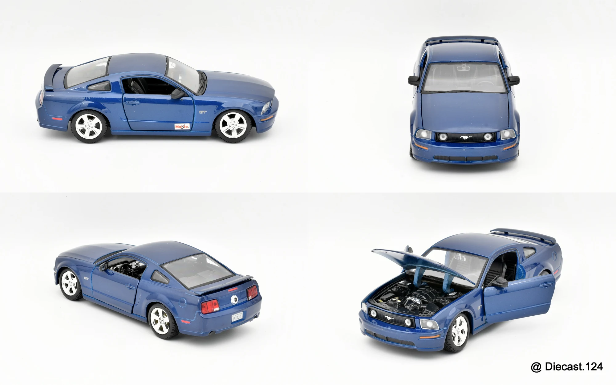 Four views of Ford Mustang GT 5th Gen