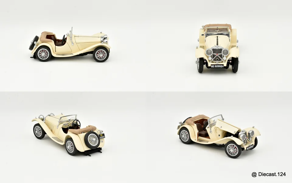 Four views of Jaguar SS-100