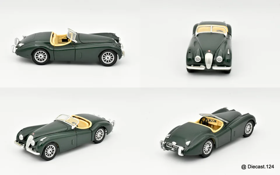 Four views of Jaguar XK 120 Roadster