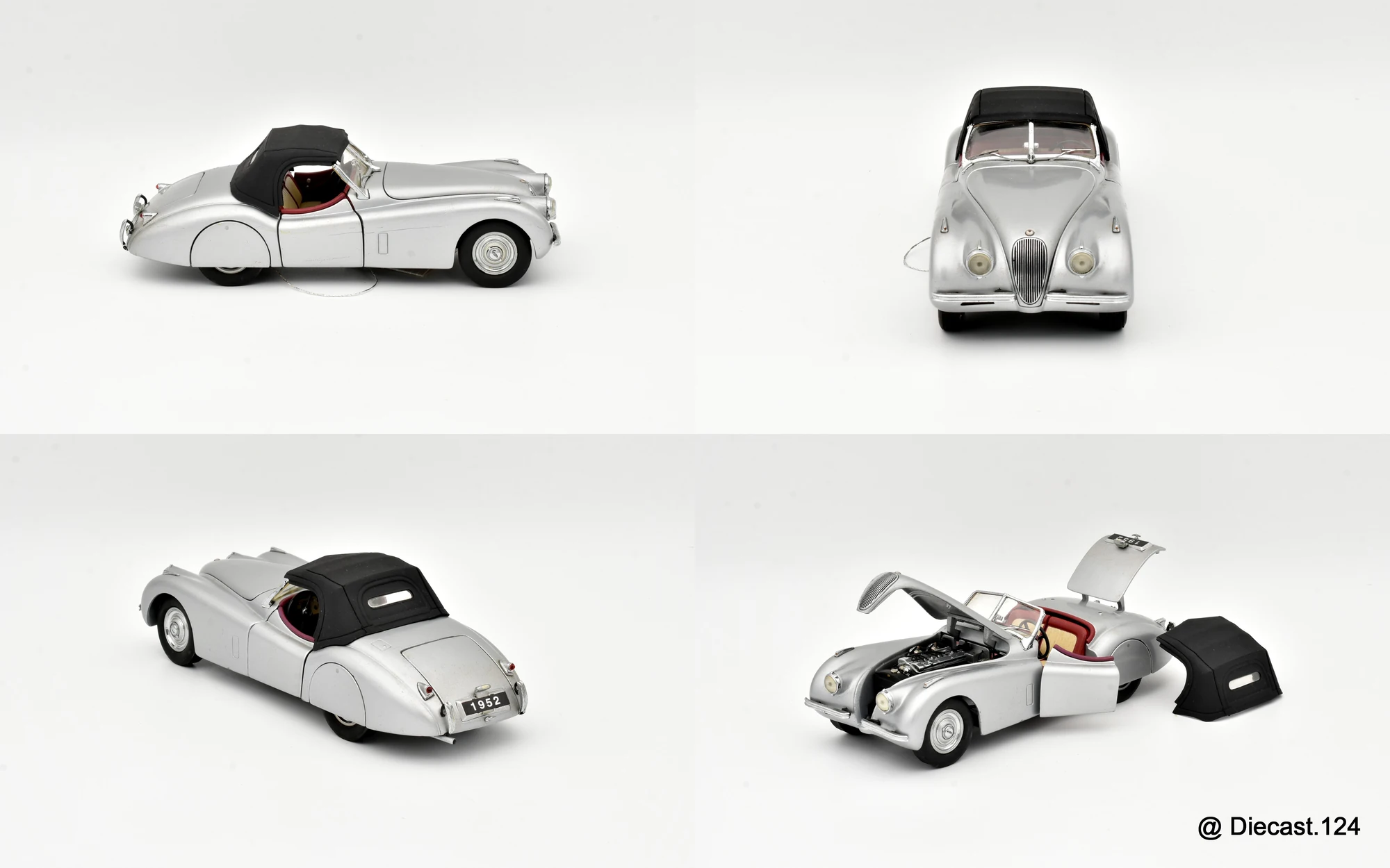 Four views of Jaguar XK 120
