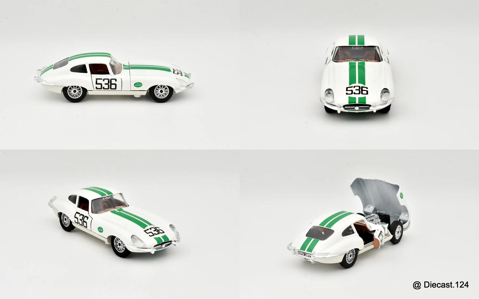 Four views of Jaguar E-Type
