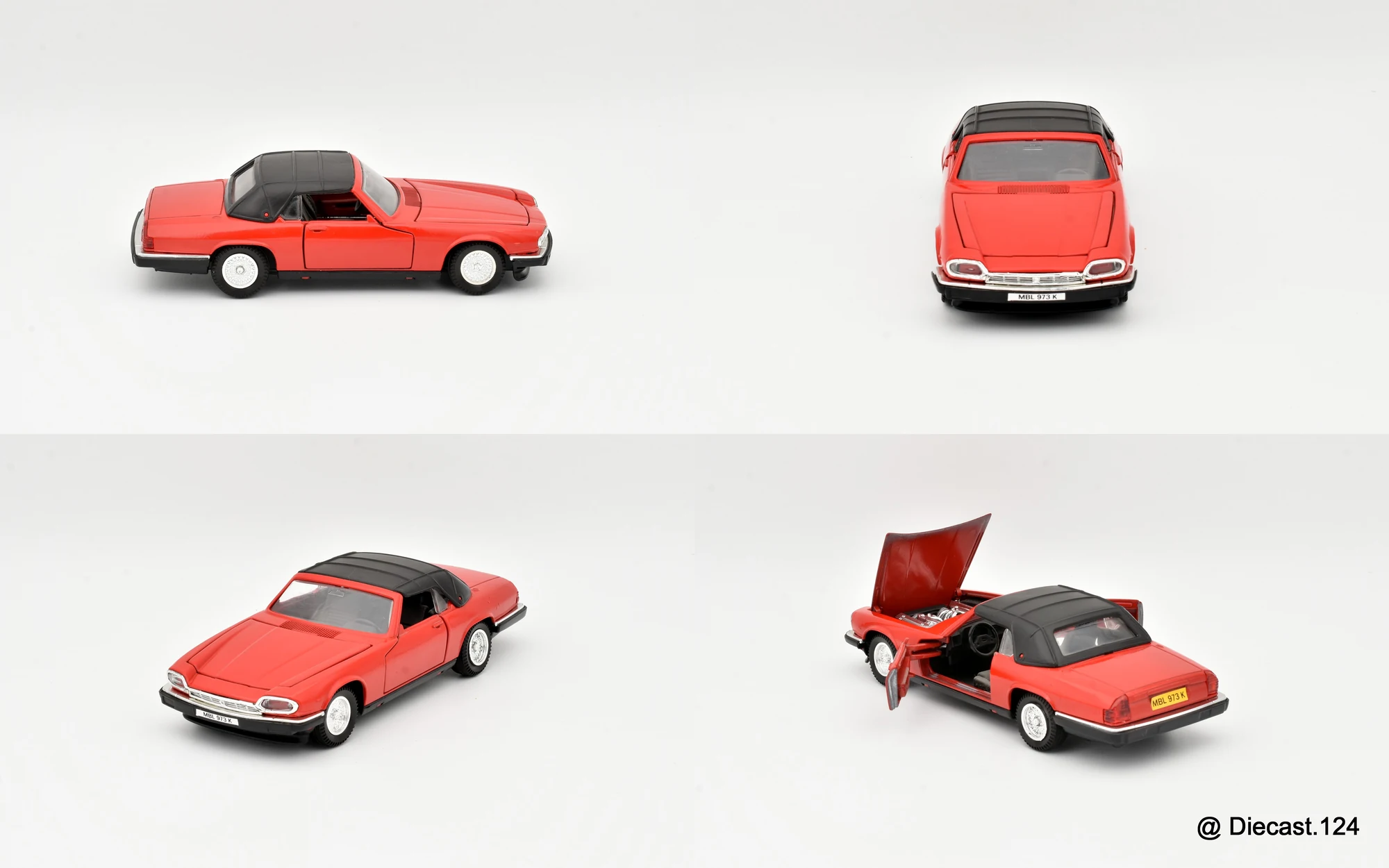 Four views of Jaguar XJ-S V12 Convertible (closed)