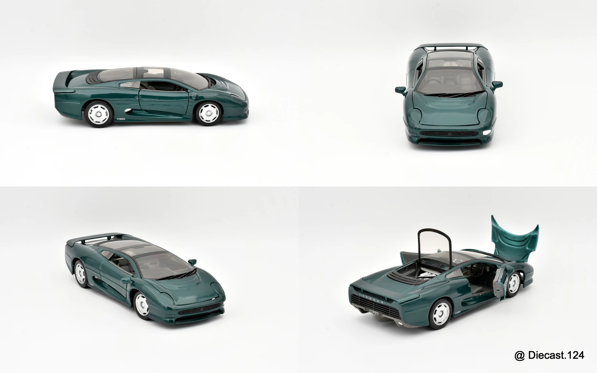 Four views of Jaguar XJ220