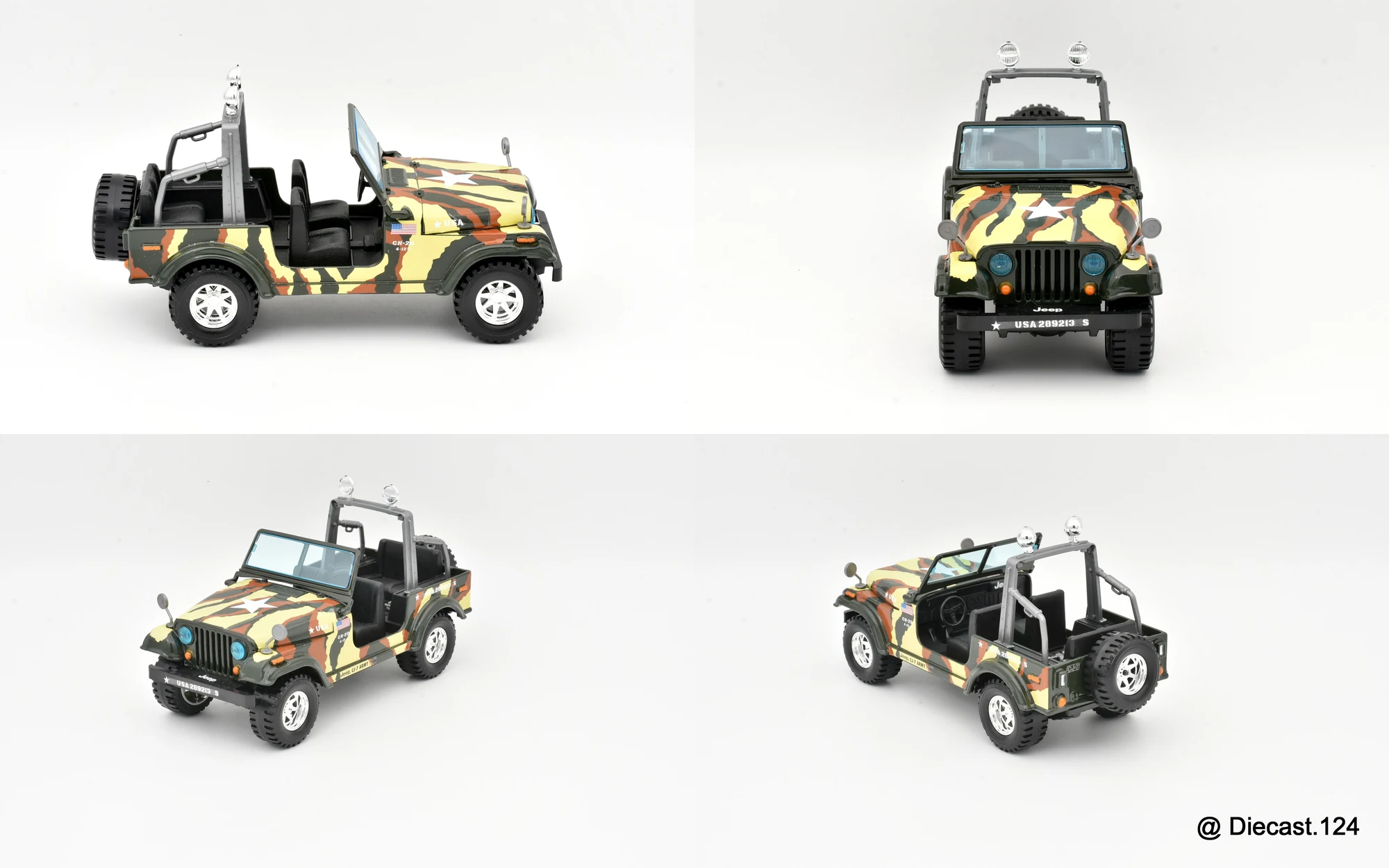 Four views of Jeep CJ-7 Army