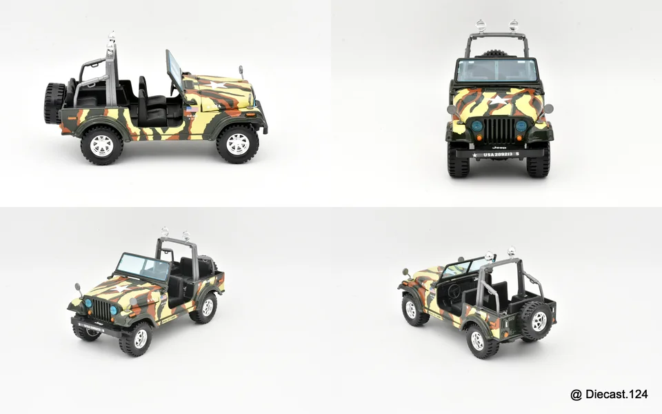 Four views of Jeep CJ-7 Army