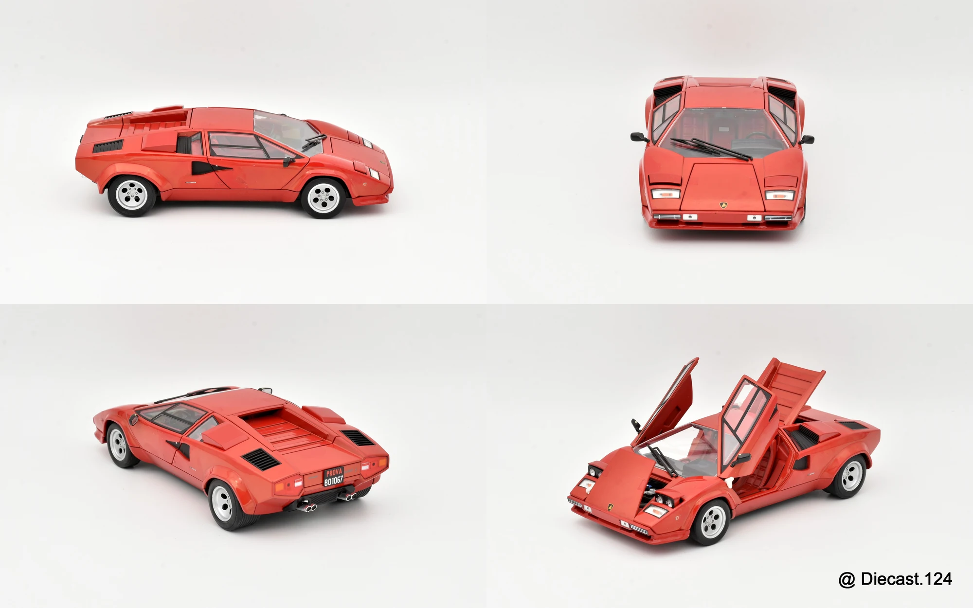 Four views of Lamborghini Countach LP400S