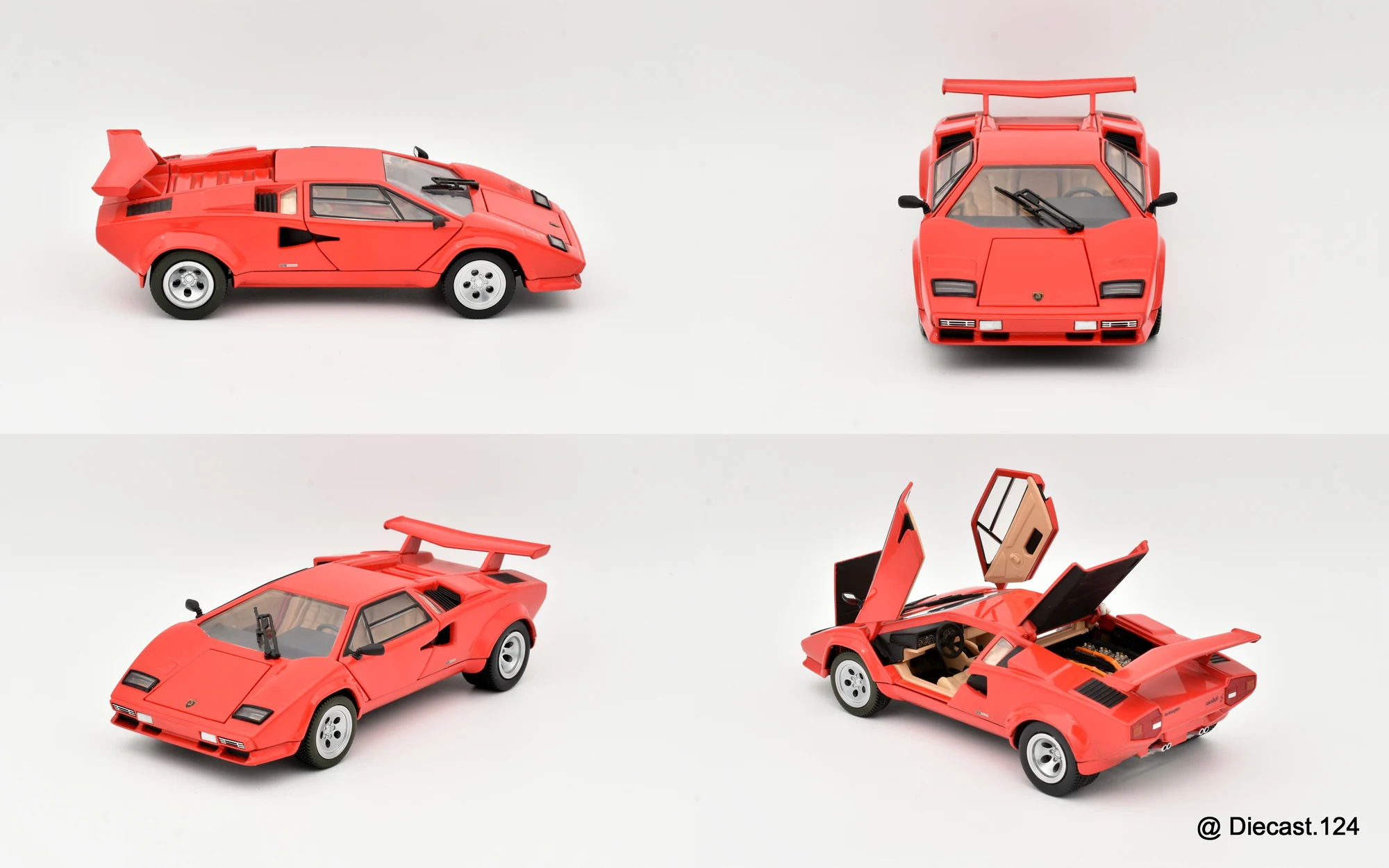 Four views of Lamborghini Countach 5000 S