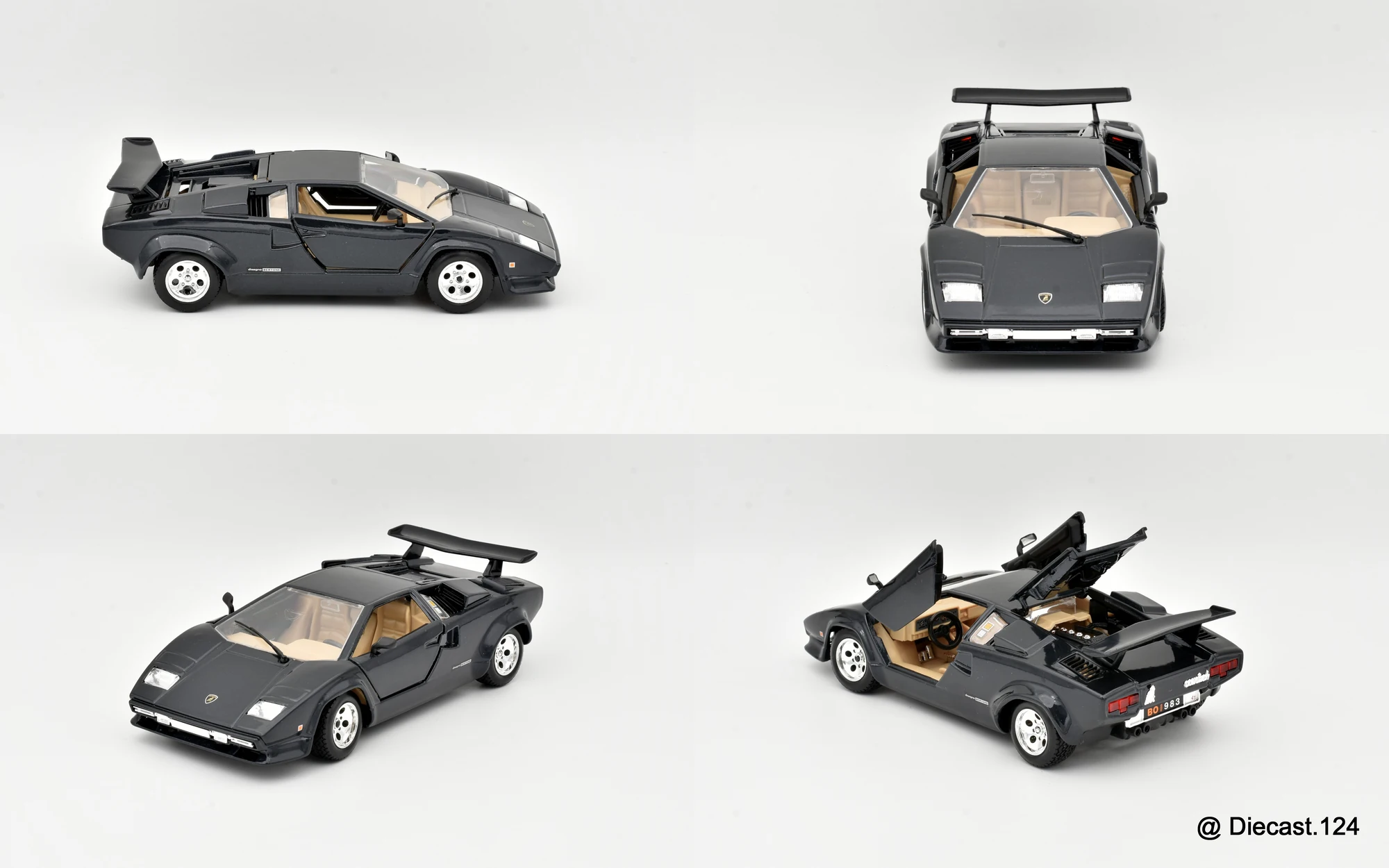 Four views of Lamborghini Countach