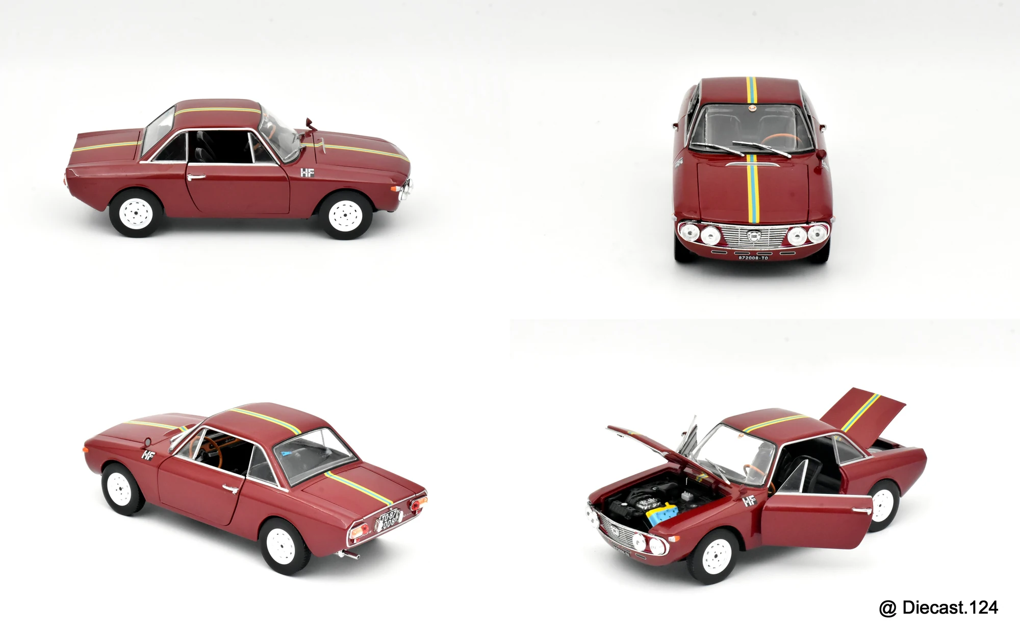 Four views of Lancia Fulvia Coupe HF