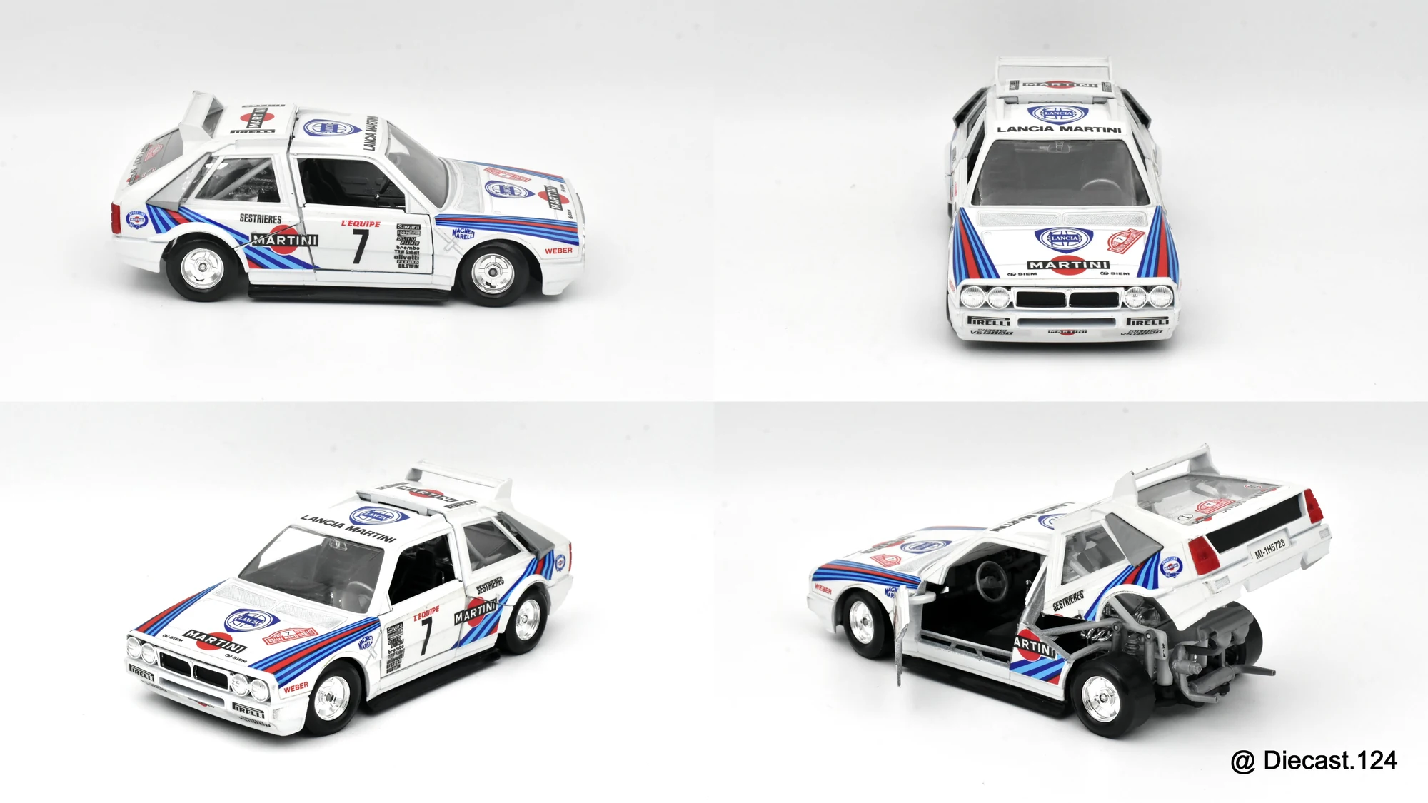 Four views of Lancia Delta Integrale (Martini Racing)