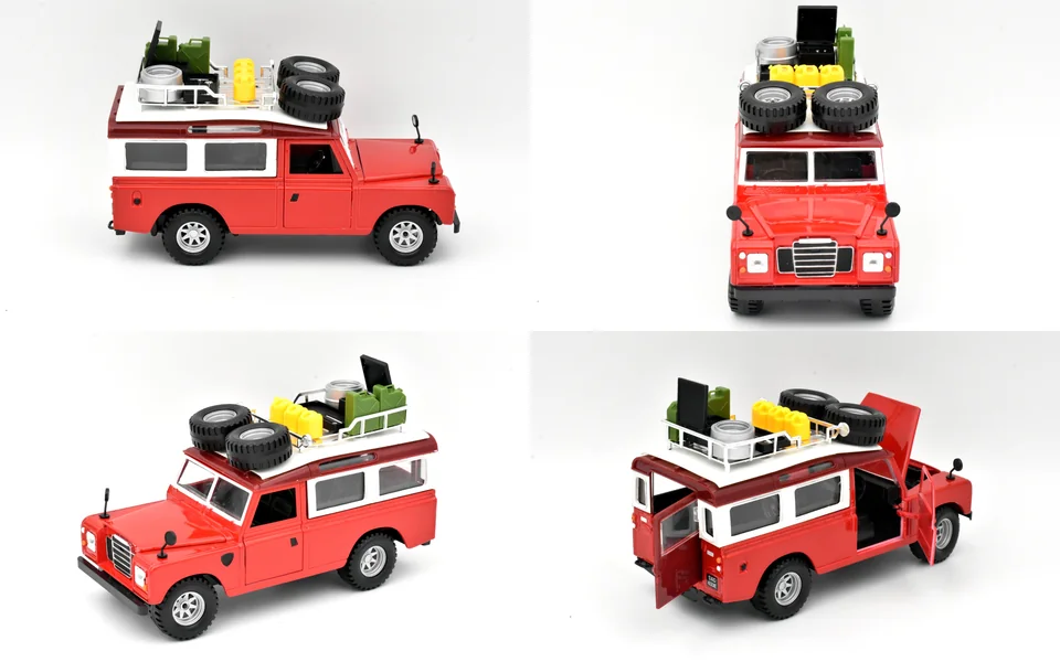 Four views of Land Rover Series II