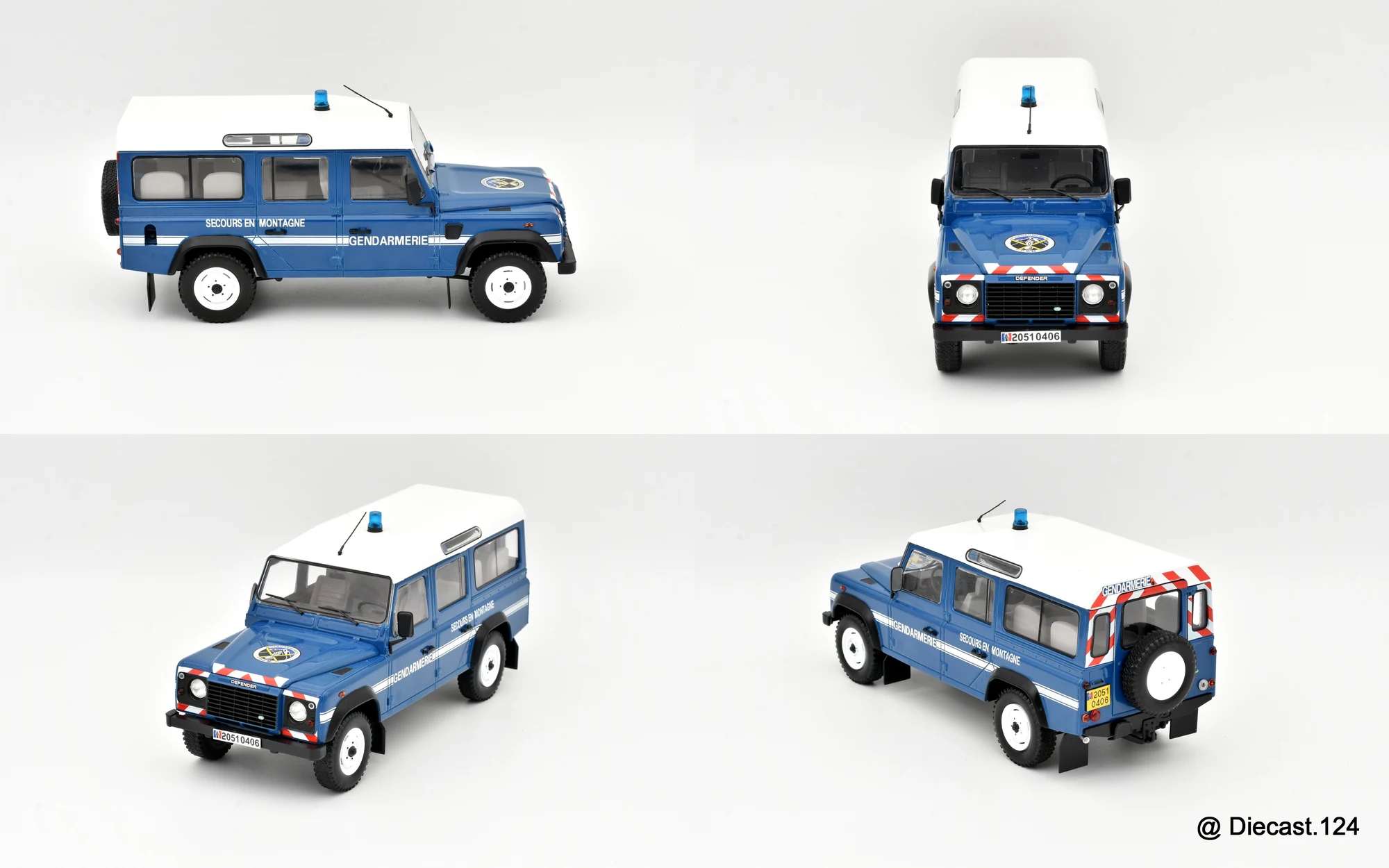 Four views of Land Rover Defender
