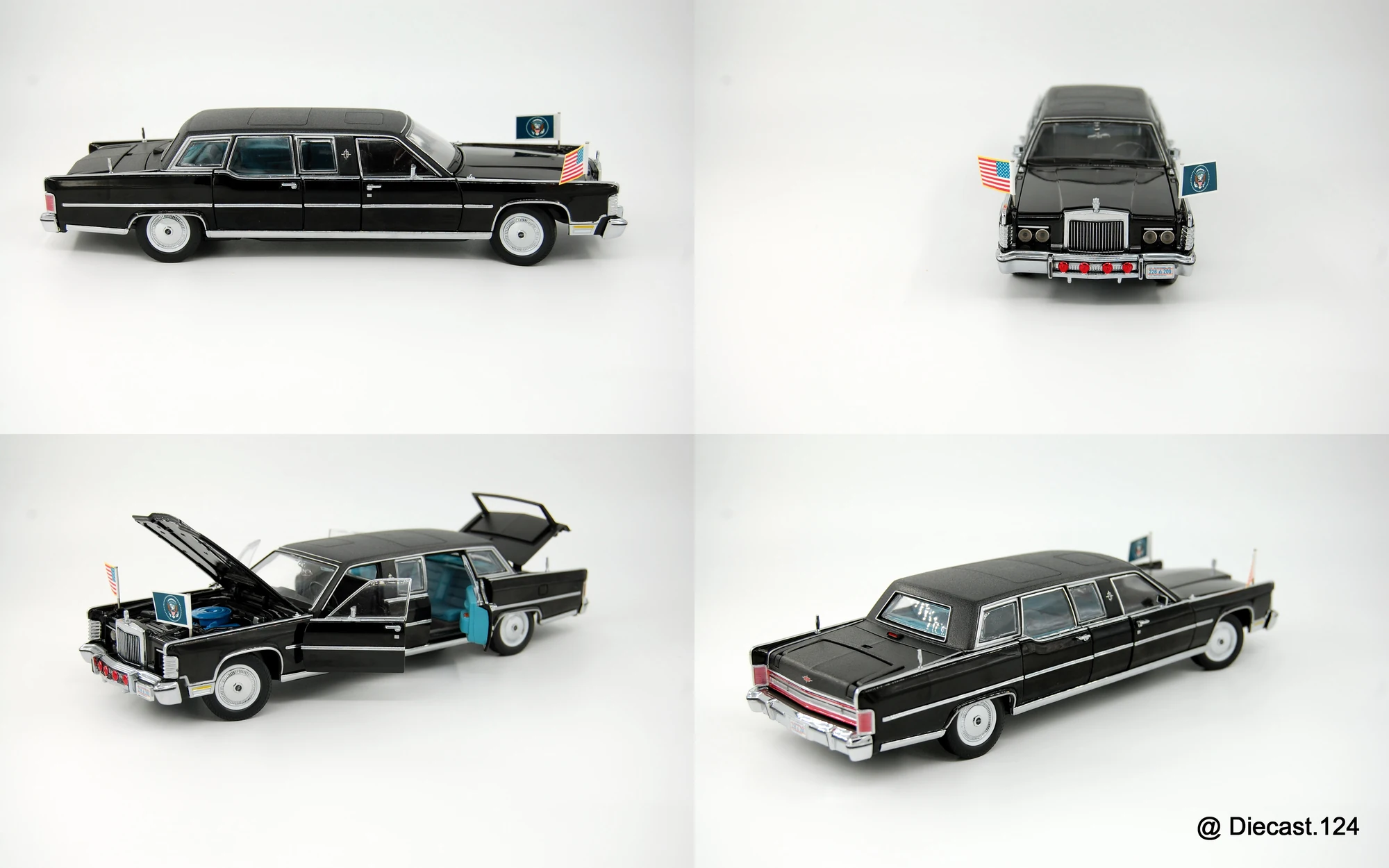 Four views of Lincoln Reagan Car