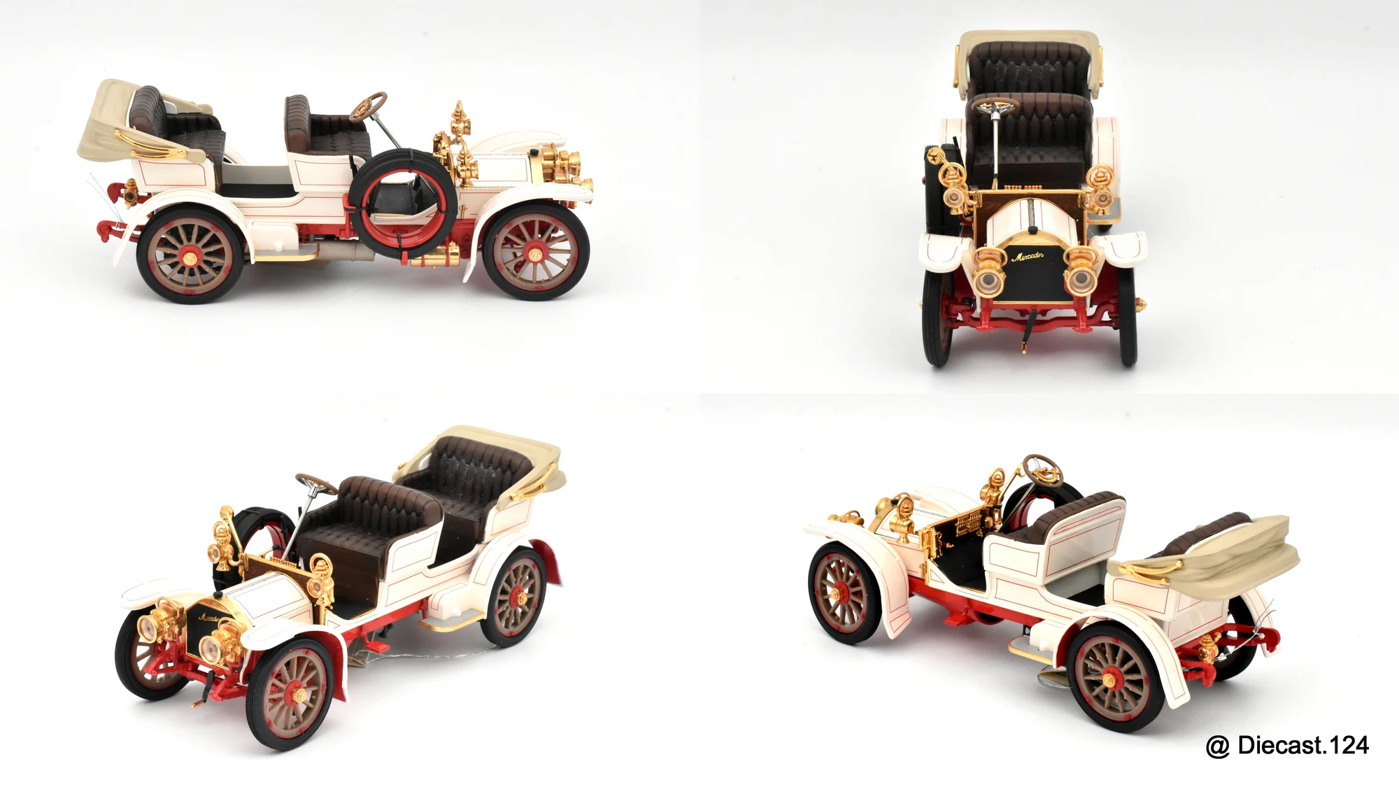 Four views of Mercedes Simplex Roadster