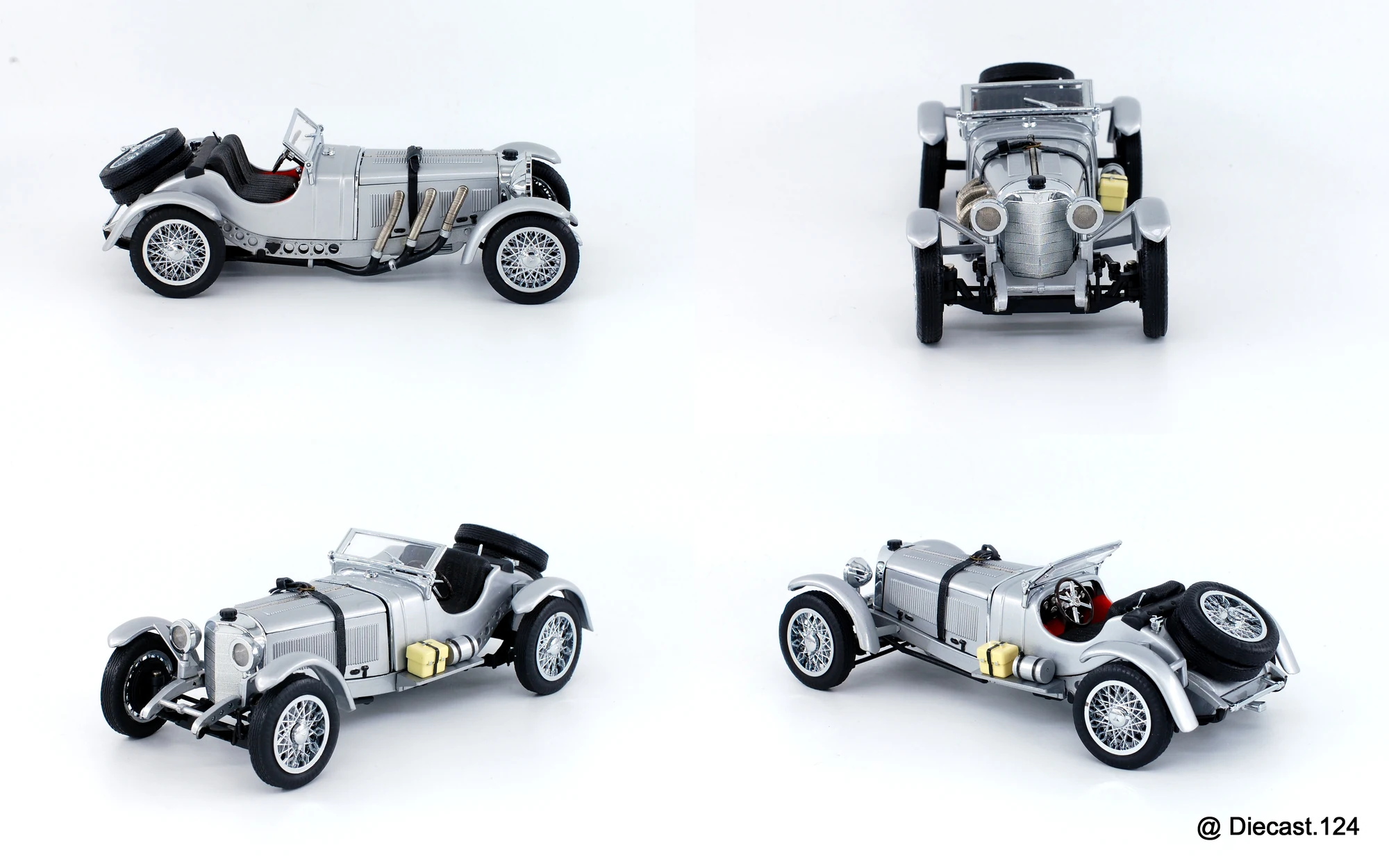 Four views of Mercedes SSKL