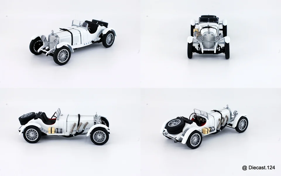 Four views of Mercedes SSKL
