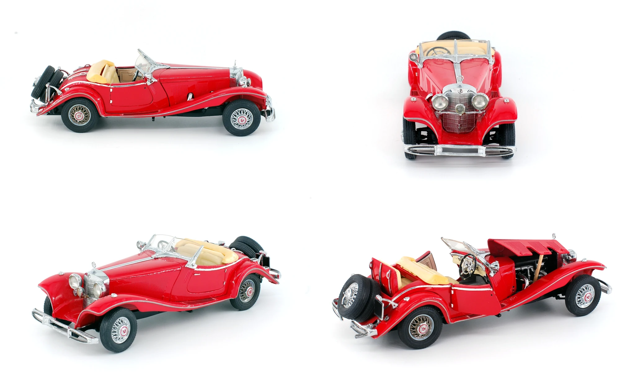 Four views of Mercedes 500K Roadster (W29)