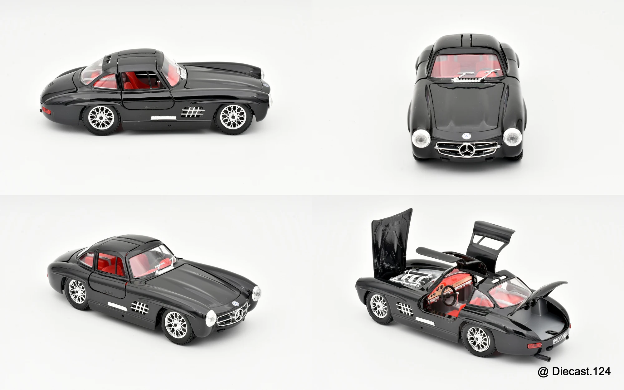 Four views of Mercedes 300SL