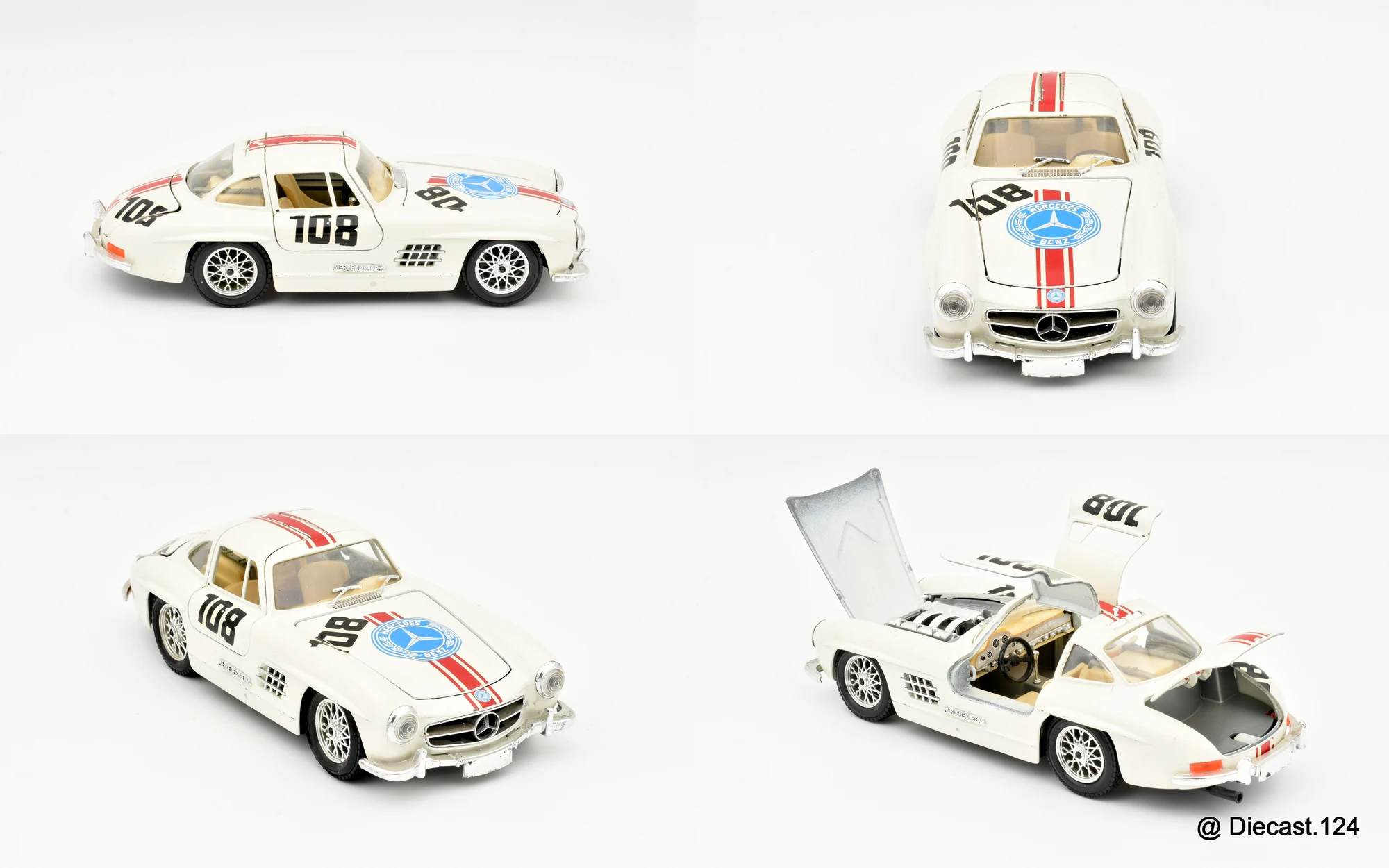 Four views of Mercedes 300SL