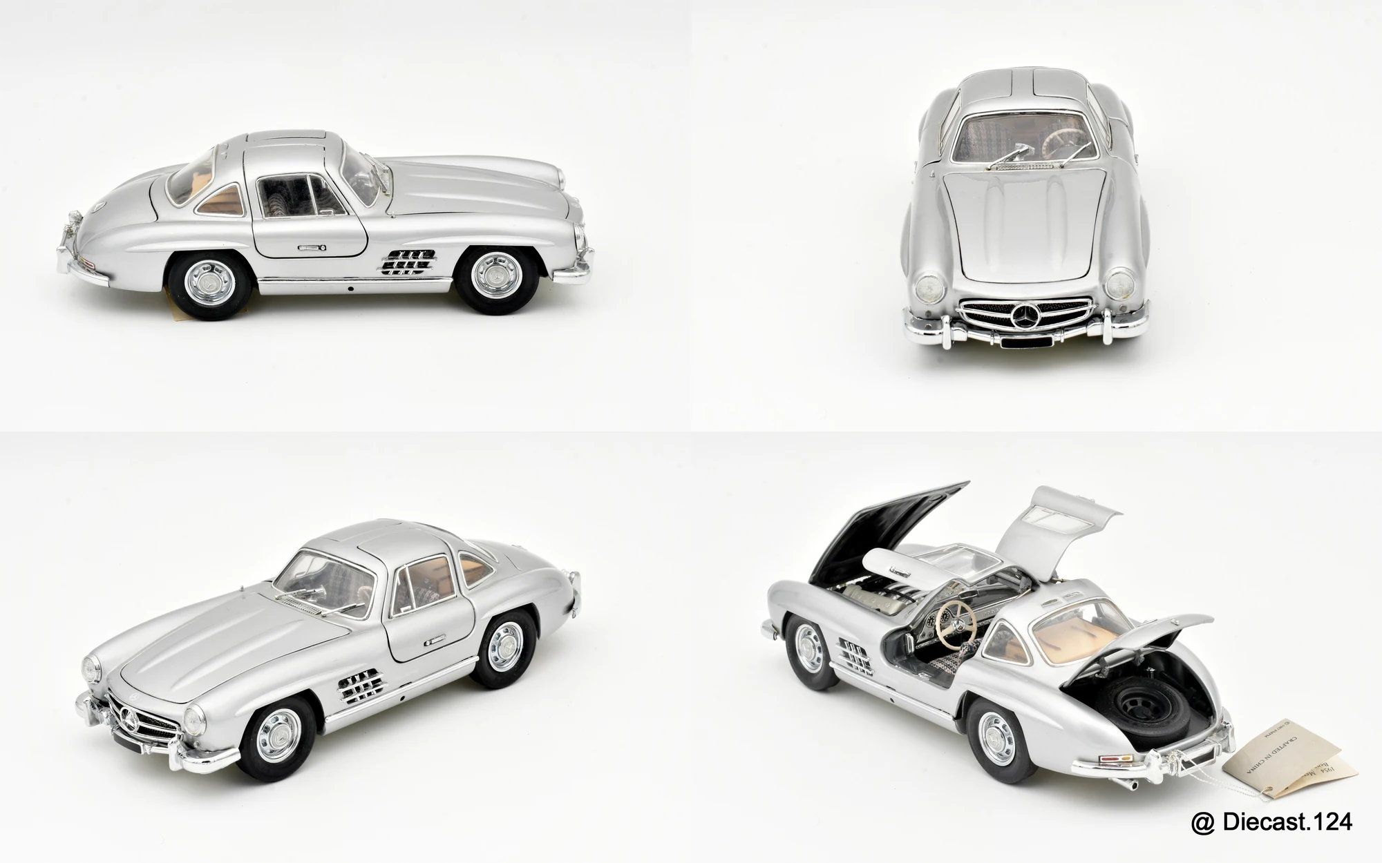 Four views of Mercedes 300 SL Gullwing