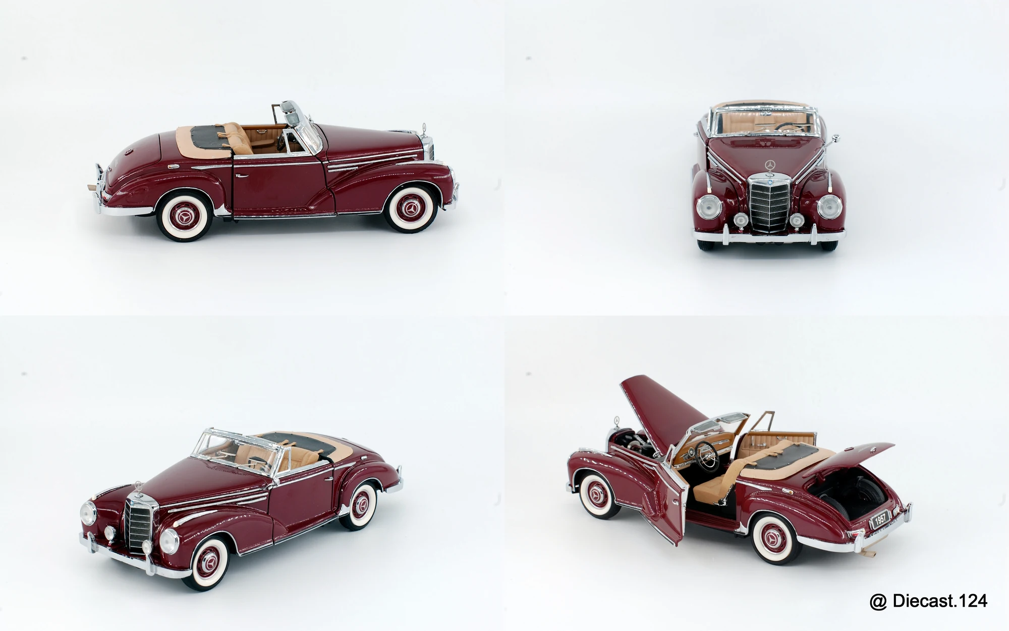 Four views of Mercedes 300 SC Roadster