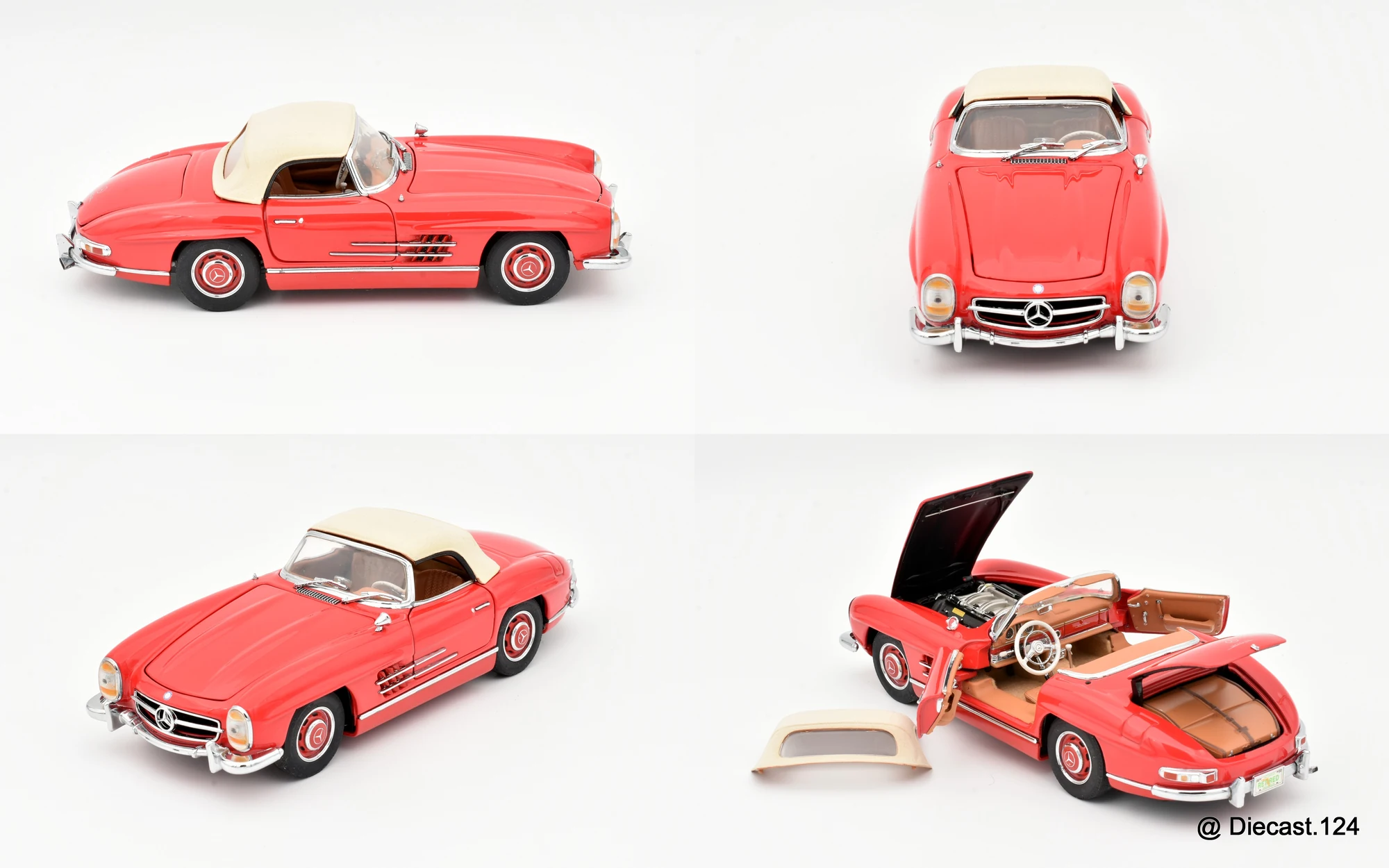Four views of Mercedes 300 SL Roadster