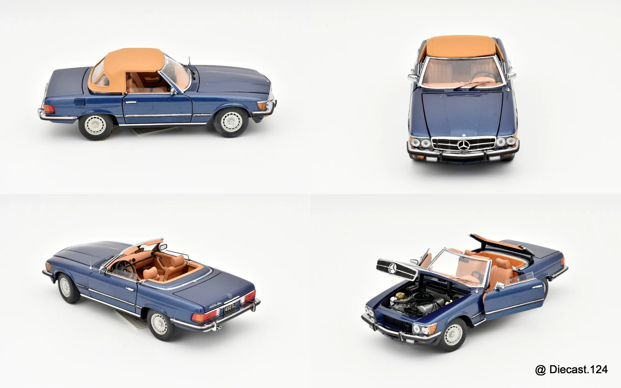 Four views of Mercedes 450SL Roadster