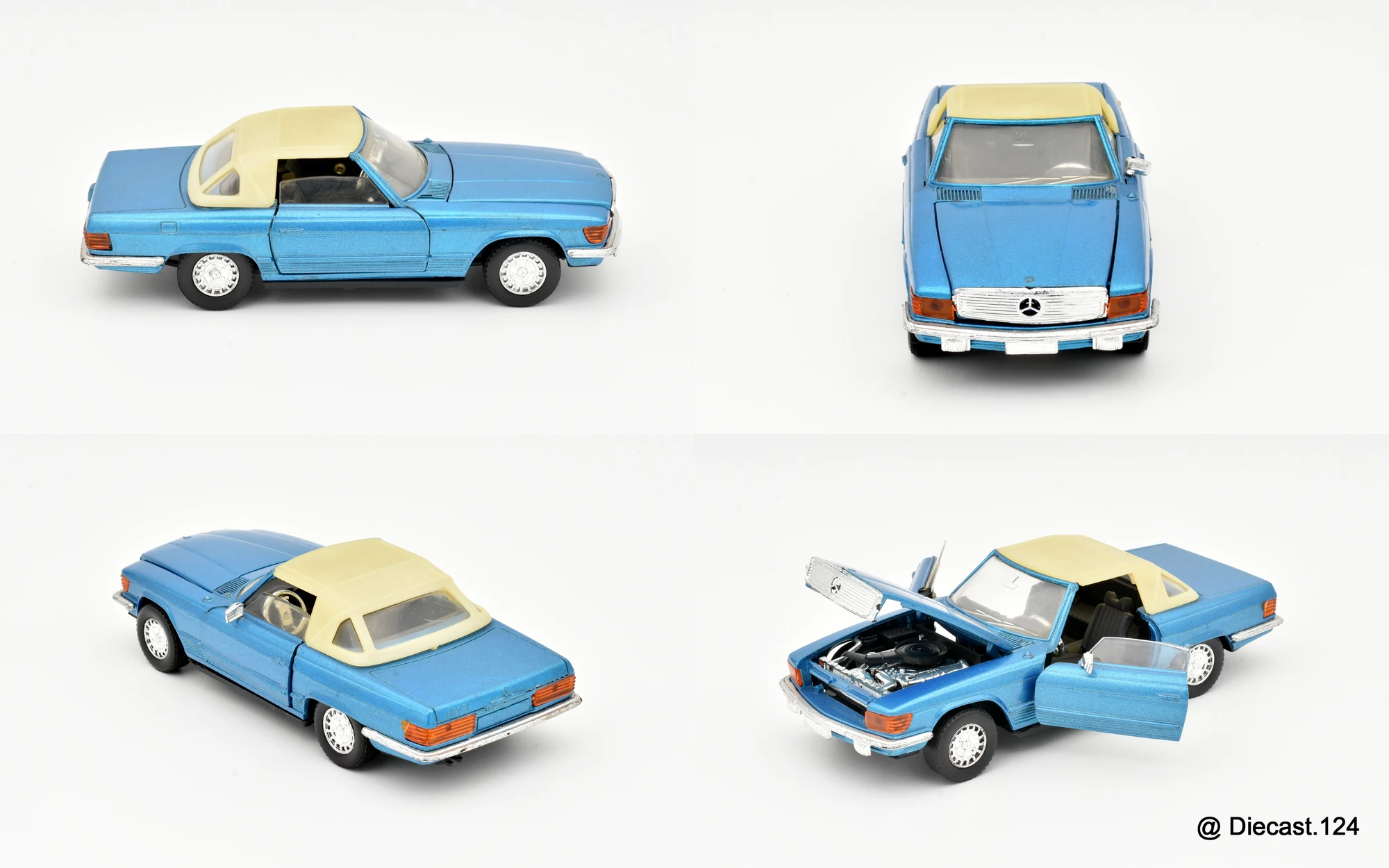 Four views of Mercedes 450 SL (R107)