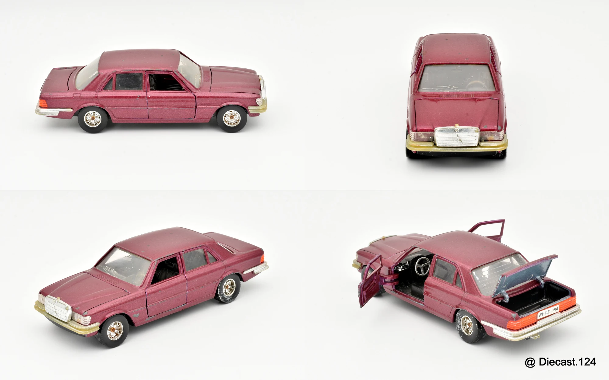 Four views of Mercedes 450 SEL (W116)