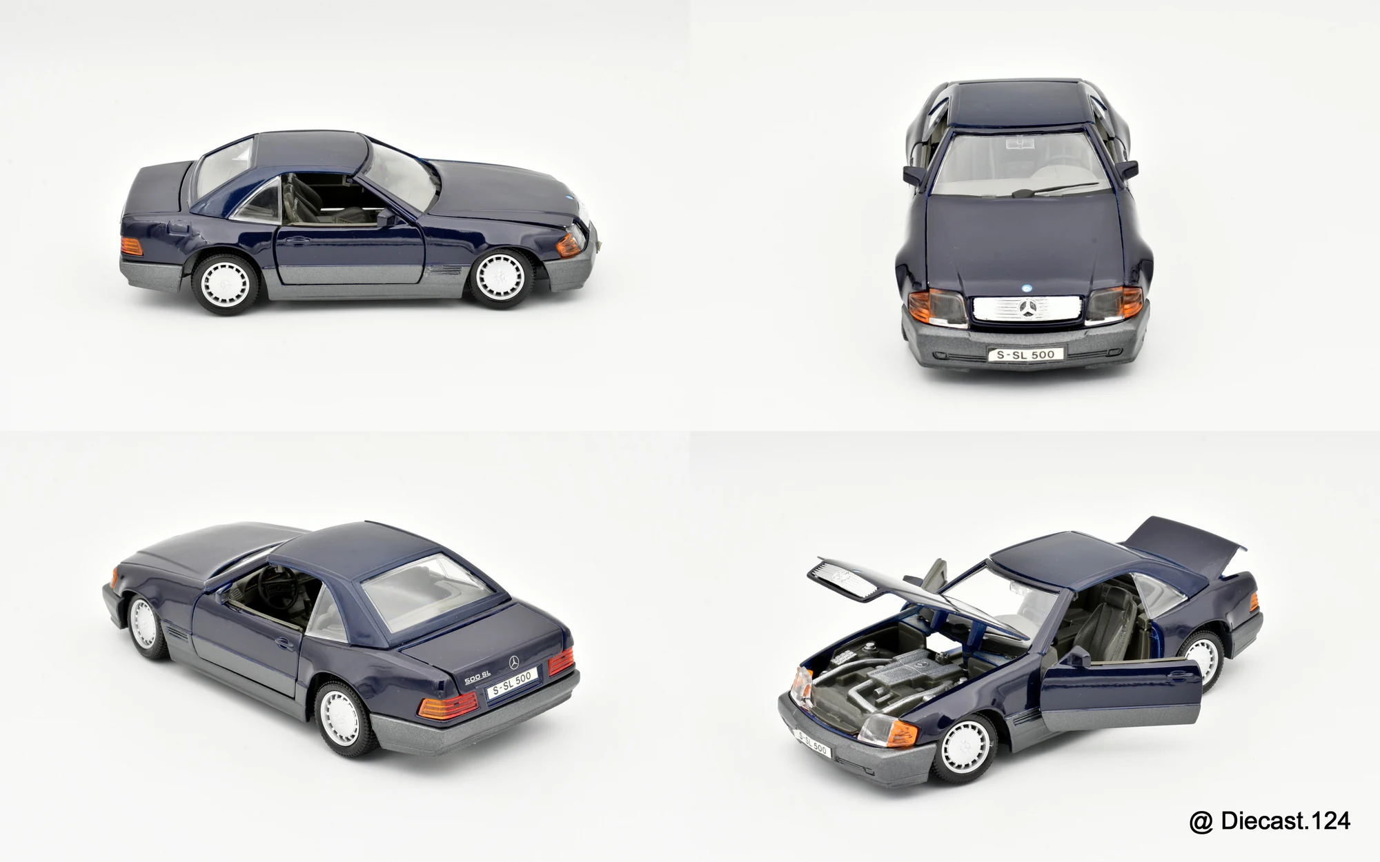 Four views of Mercedes 500 SL (R129)