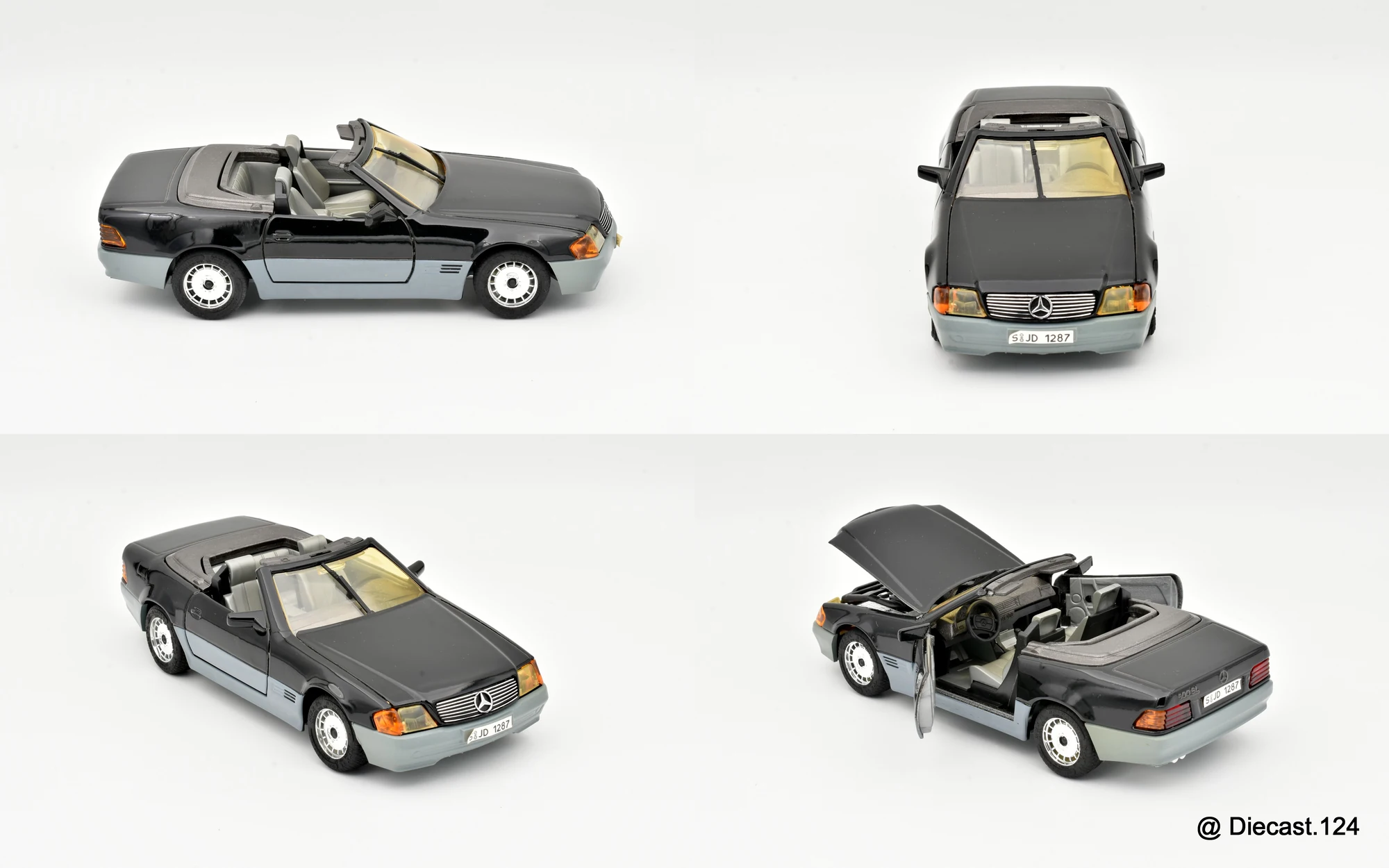 Four views of Mercedes 500 SL (R129)