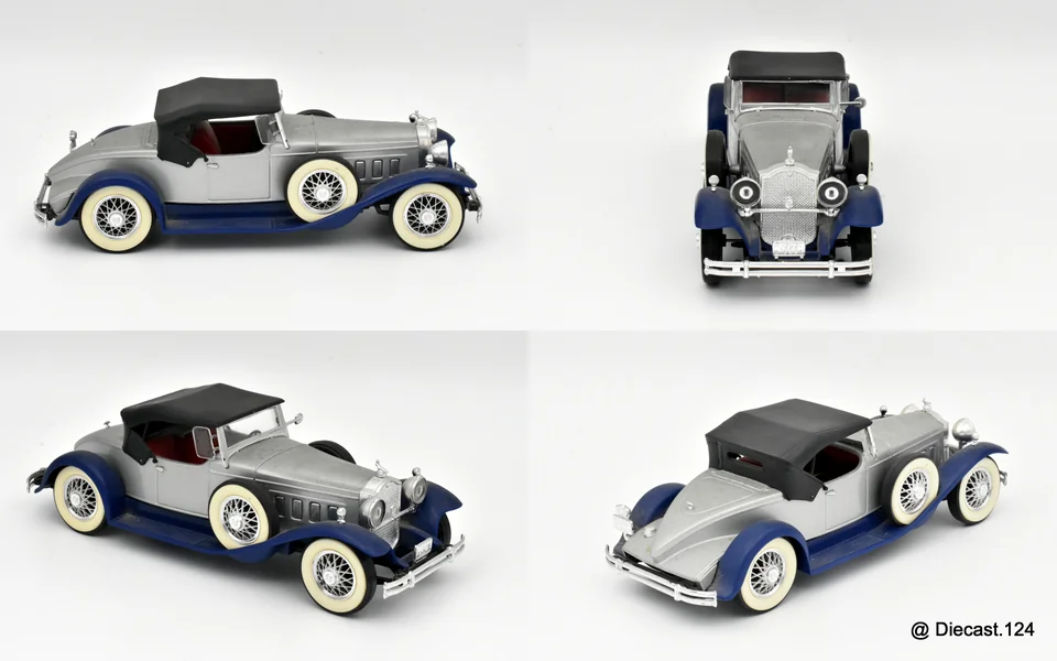 Four views of Packard Speedster Boattail